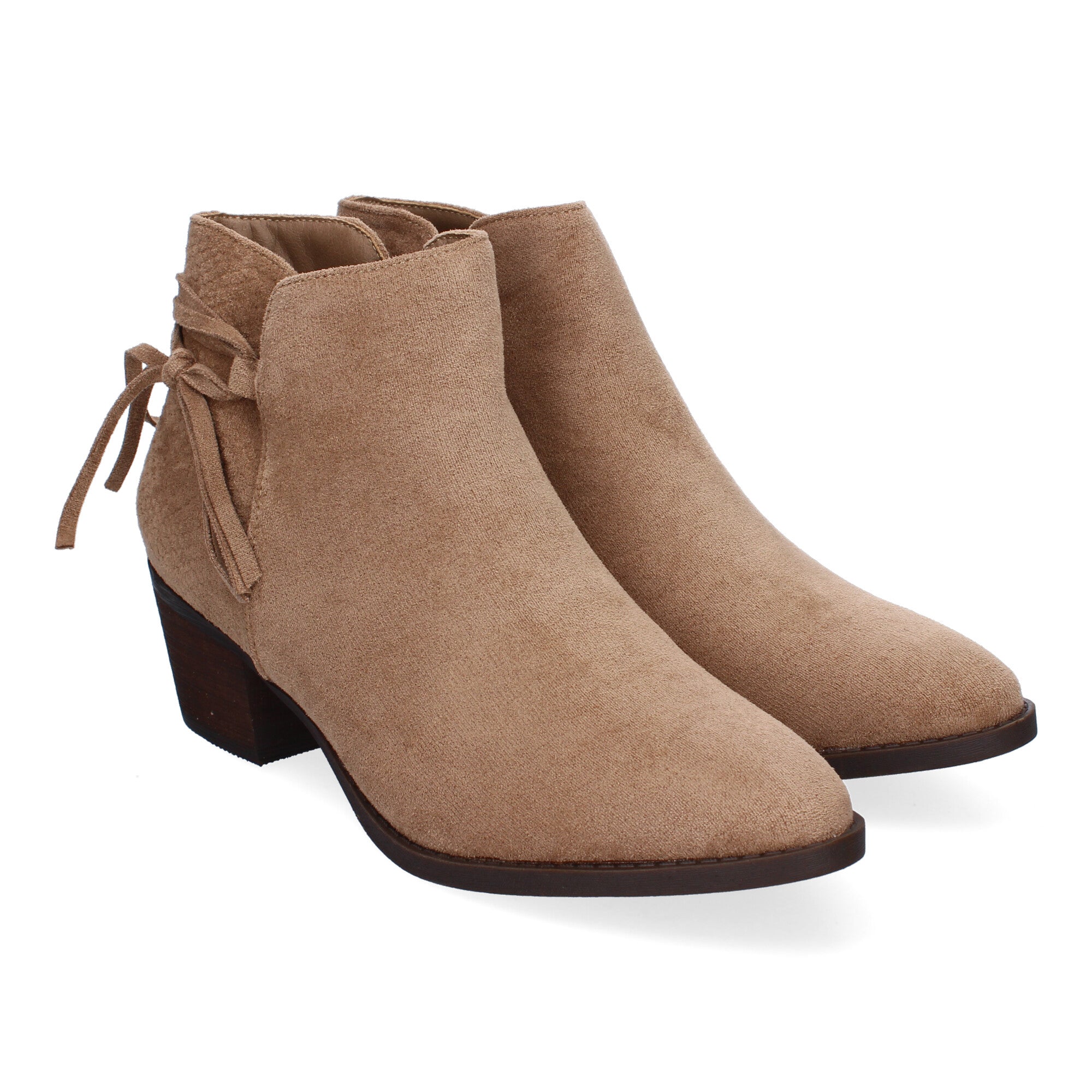 Botines kaki con detalle flecos