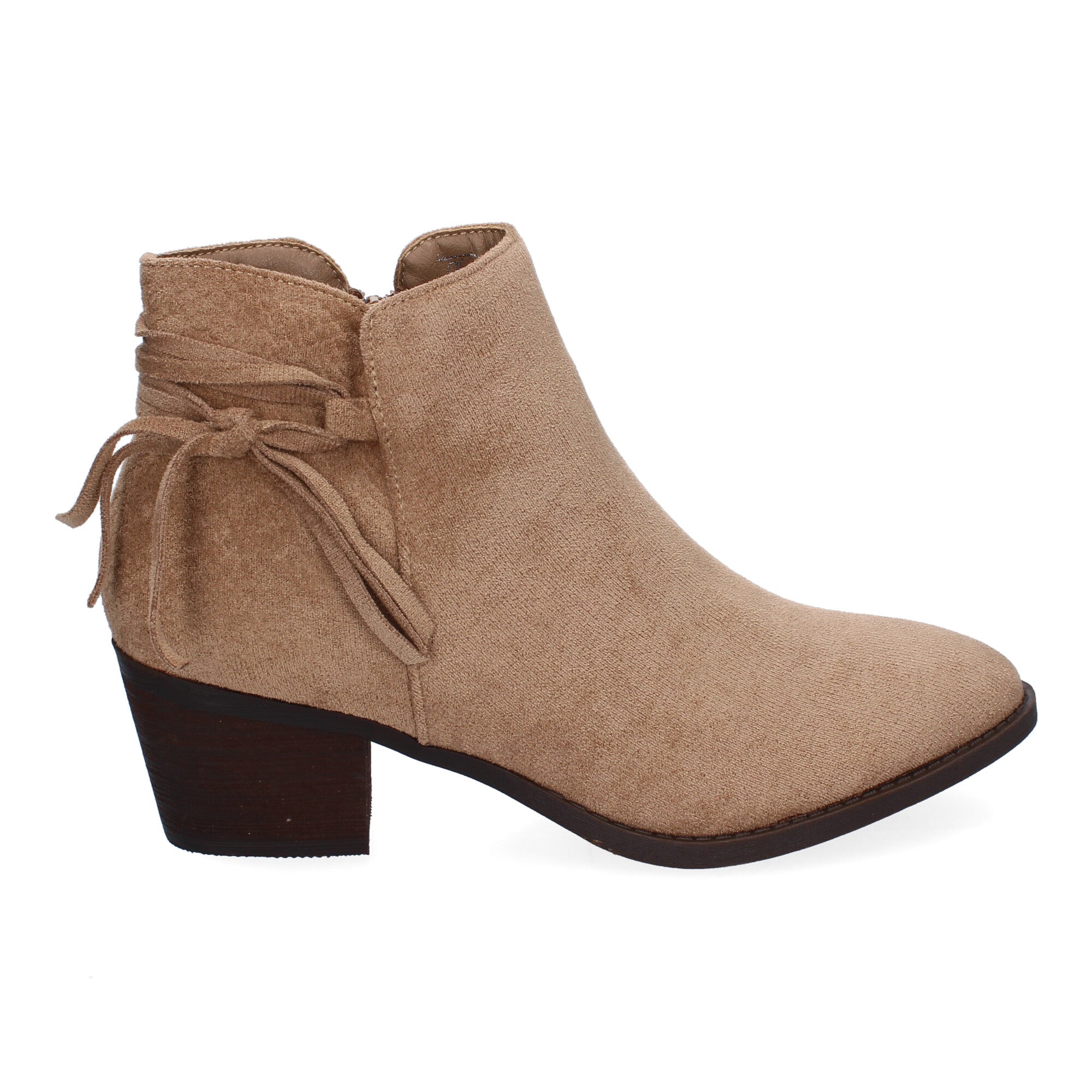 Botines kaki con detalle flecos