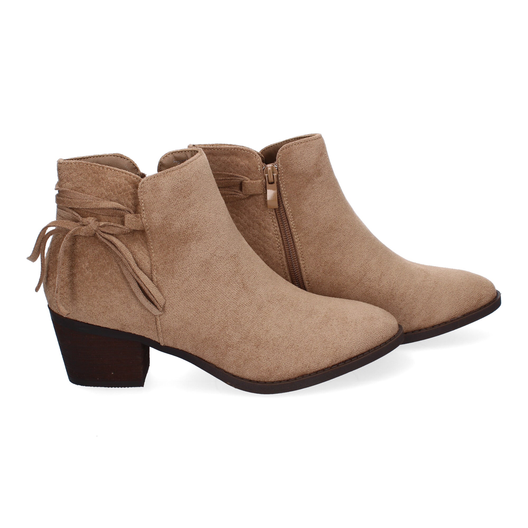 Botines kaki con detalle flecos