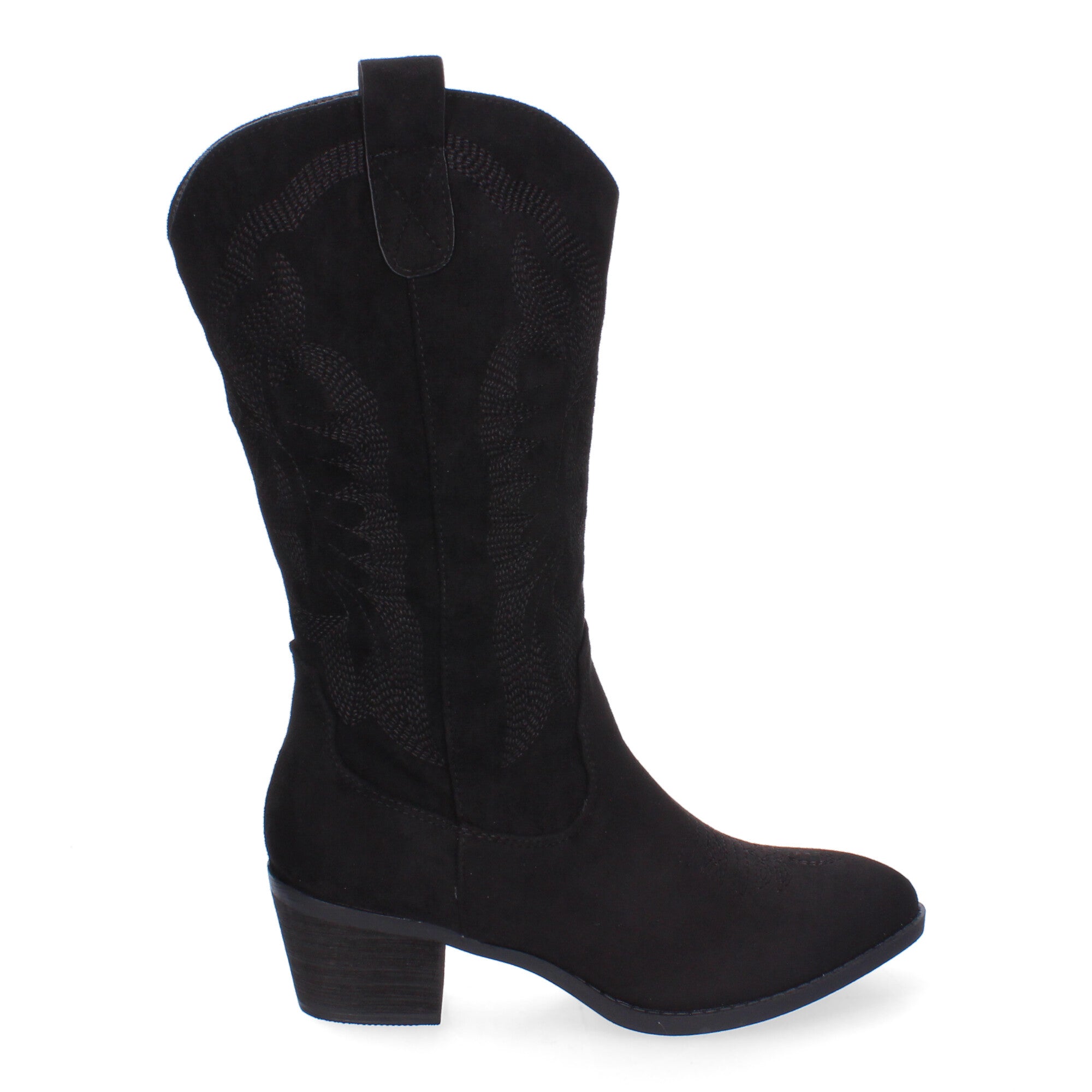 Bota de Tacón Campero para Mujer con Bordado en la Caña