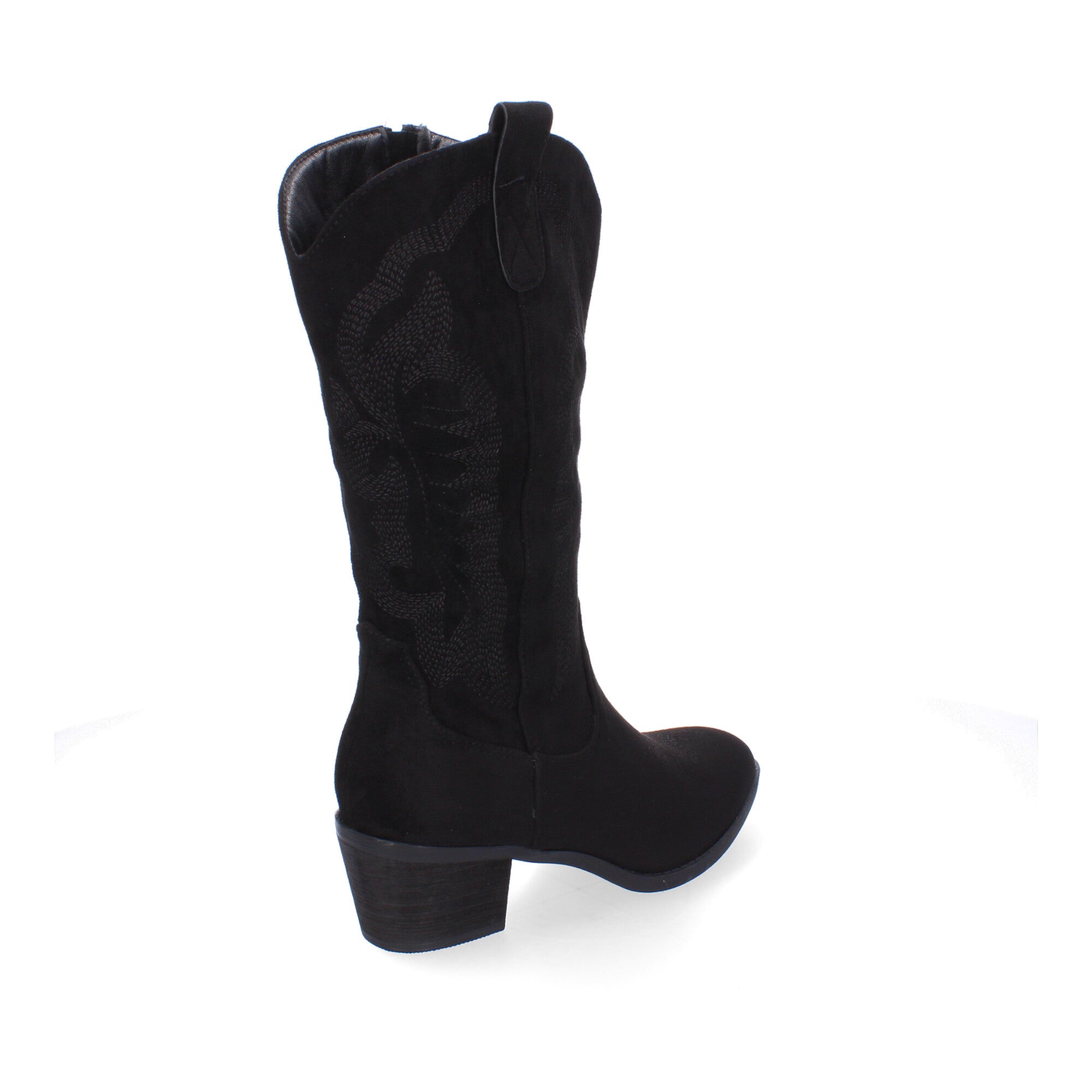 Bota de Tacón Campero para Mujer con Bordado en la Caña