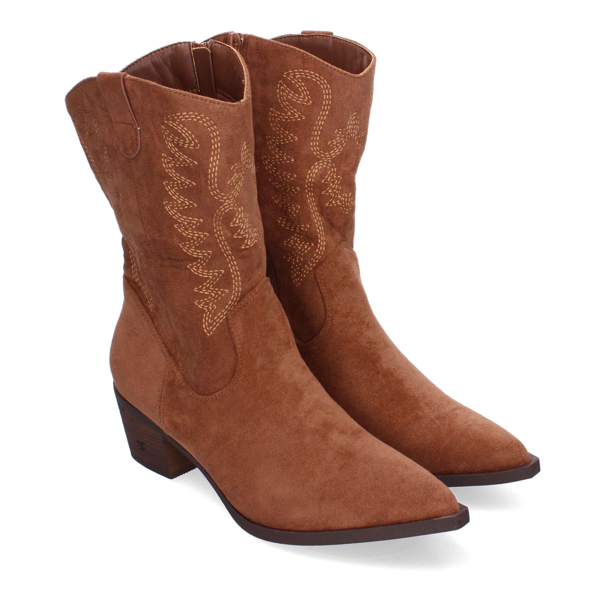 Bota Campera para Mujer con Bordados y Punta Fina
