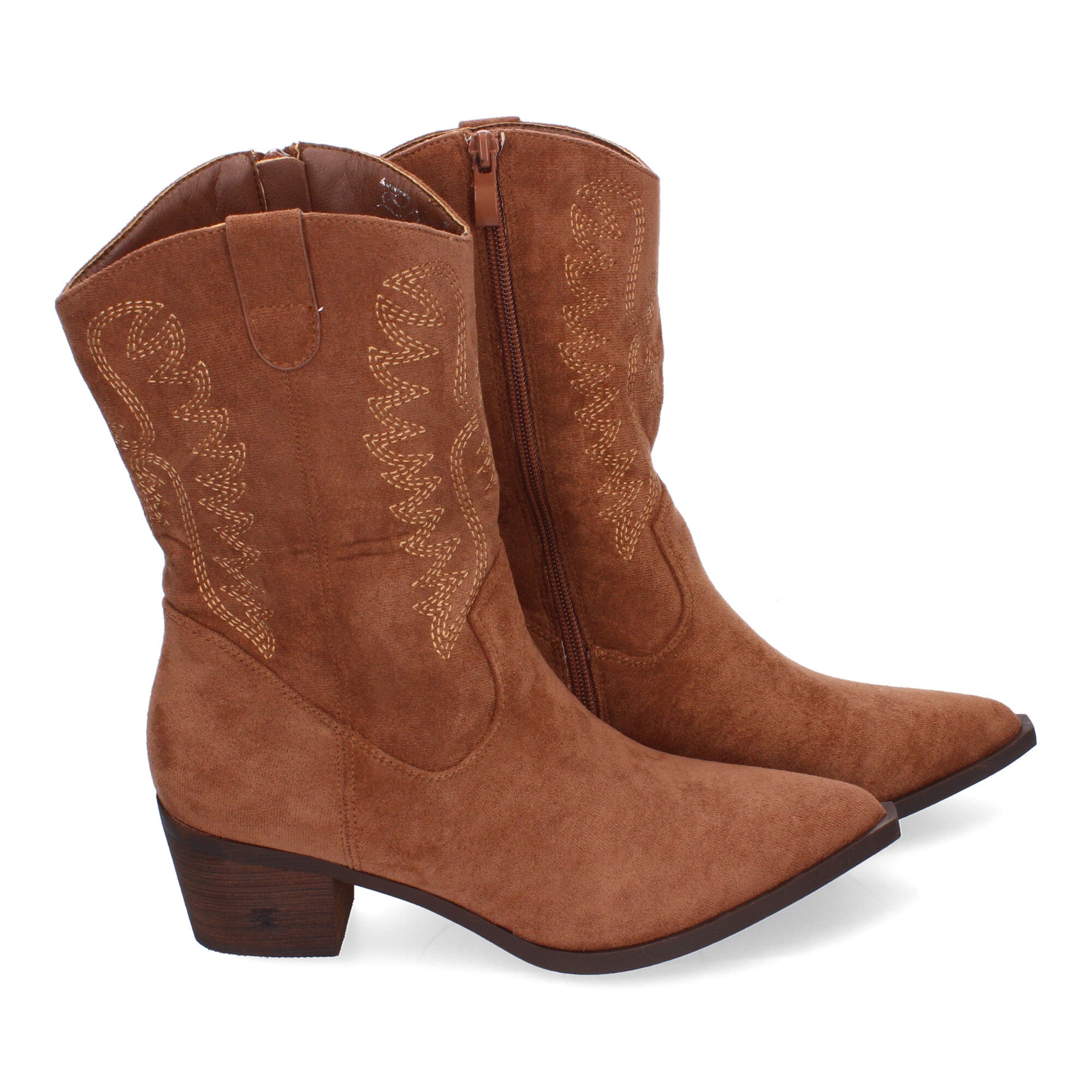Bota Campera para Mujer con Bordados y Punta Fina
