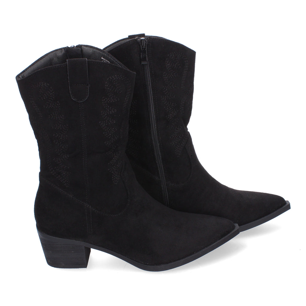 Bota Campera para Mujer con Bordados y Punta Fina