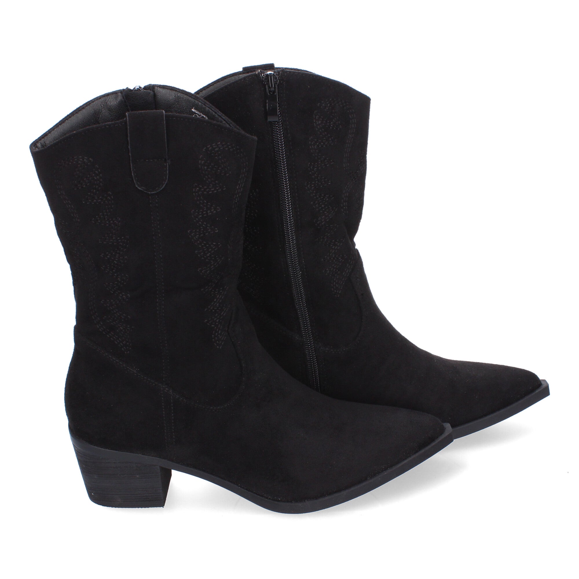 Bota Campera para Mujer con Bordados y Punta Fina