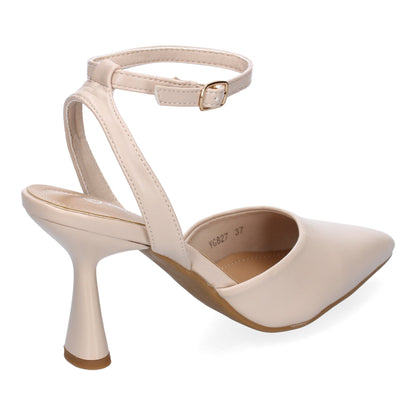 Cyrena Beige Elegance – Zapato de Salón Beige con Tacón para Mujer | Elegante y Cómodo