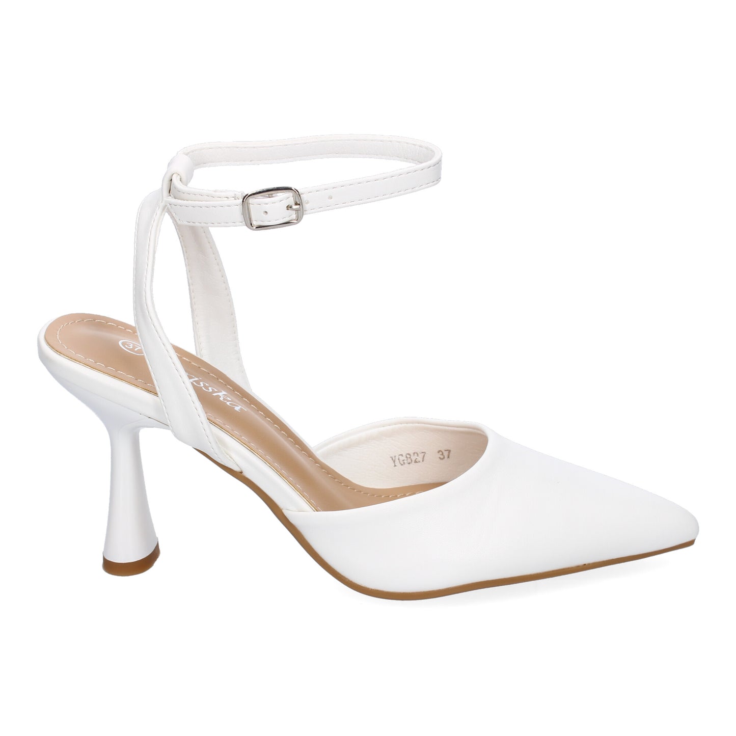 Cyrena White Elegance – Zapato de Salón Blanco con Tacón para Mujer | Elegante y Sofisticado
