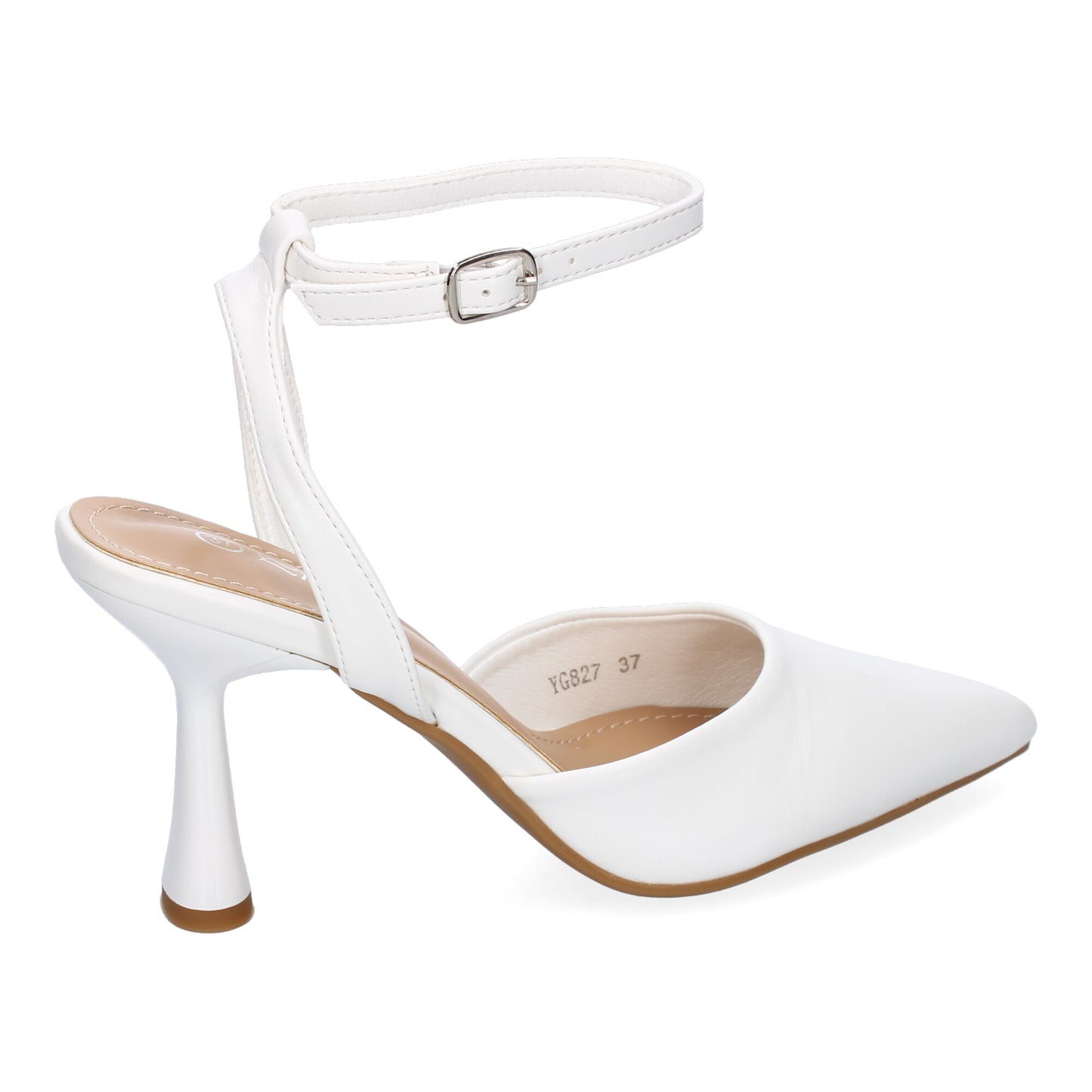 Cyrena White Elegance – Zapato de Salón Blanco con Tacón para Mujer | Elegante y Sofisticado