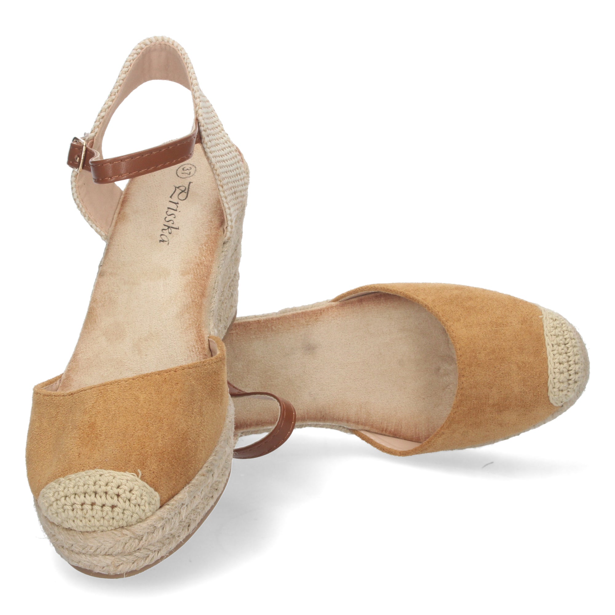 Sandalia de Plataforma con Yute para Mujer con Pala Cerrada y Hebilla en el Tobillo – Elegante y Cómoda