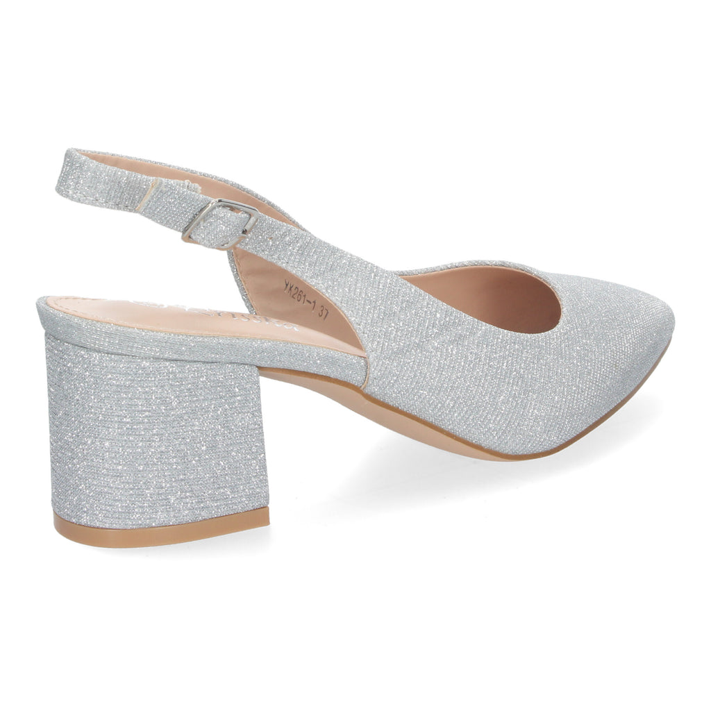 Zapato Plateado de Salón para Mujer