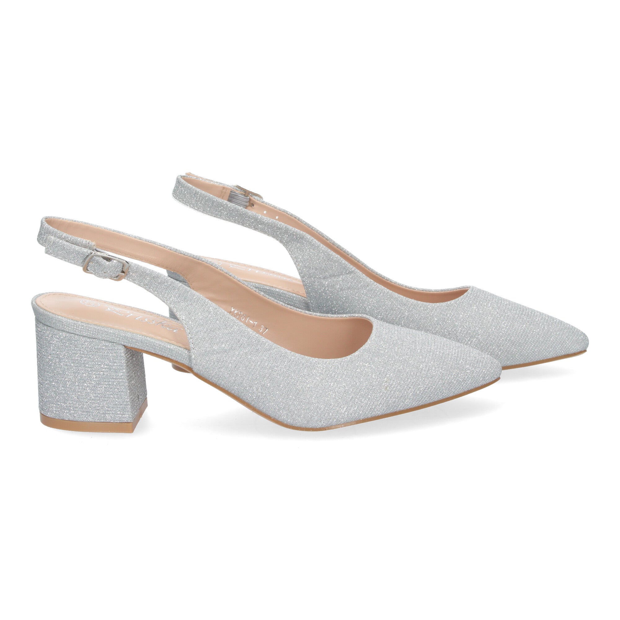 Zapato Plateado de Salón para Mujer