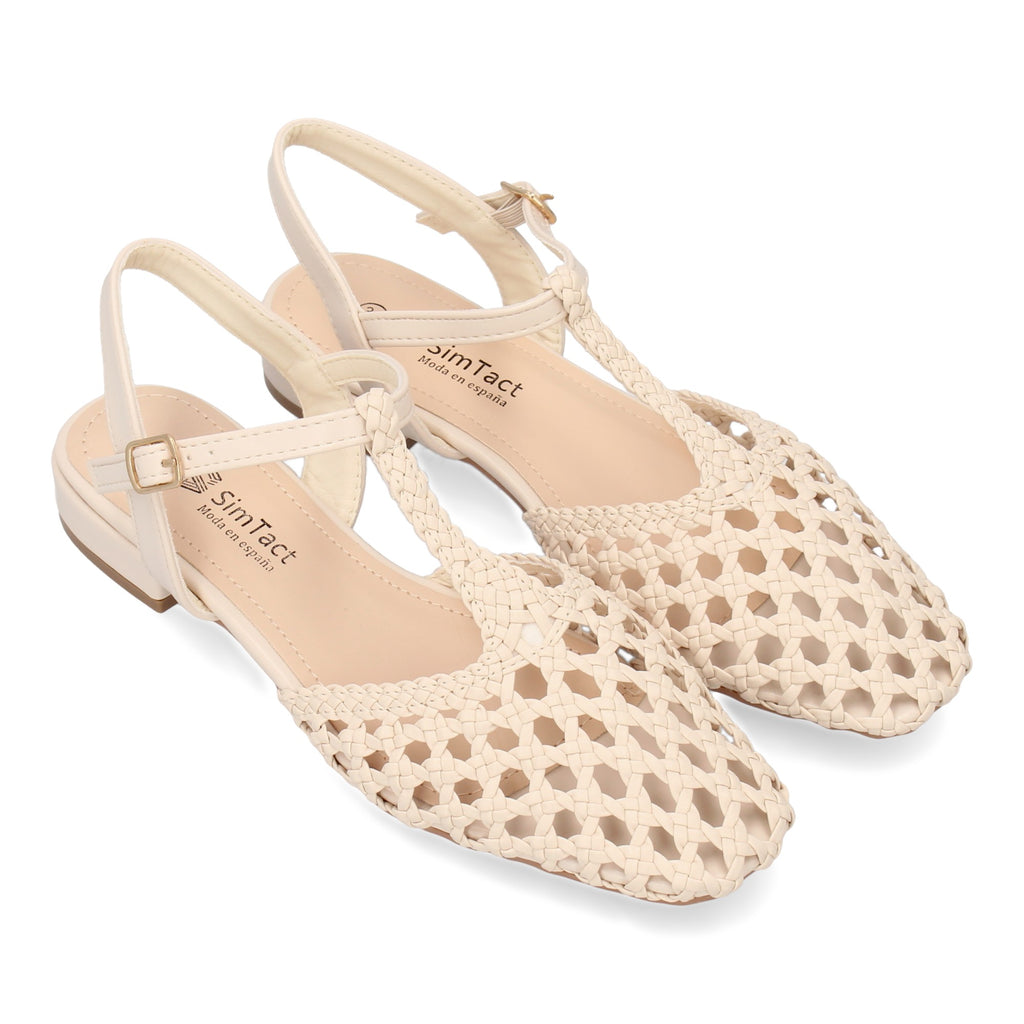 Sandalias Planas de Mujer Cómodas y Elegantes con Diseño Trenzado y Hebilla
