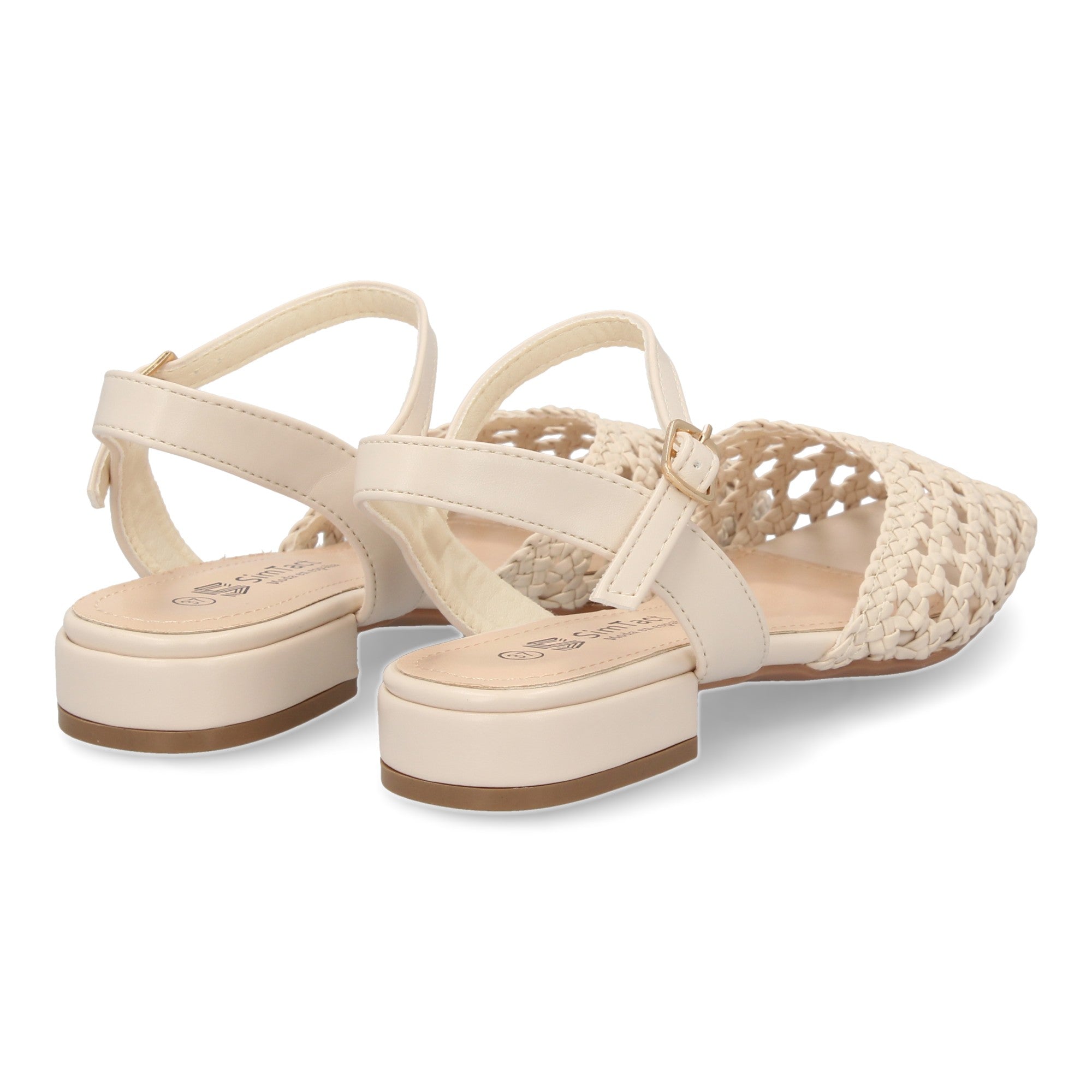Sandalias Planas de Mujer Cómodas y Elegantes con Diseño Trenzado y Hebilla