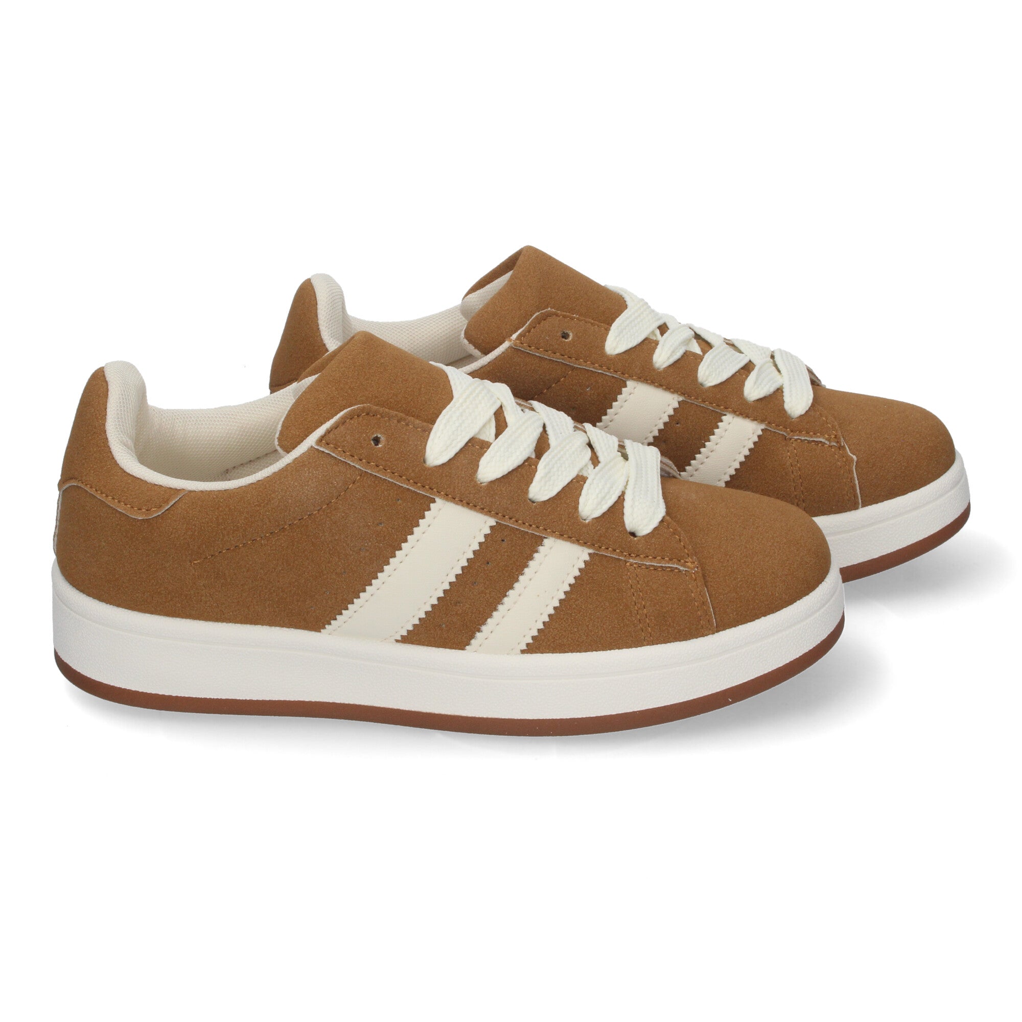 Zapatillas Deportivas Planas Estilo Casual para Mujer Camel