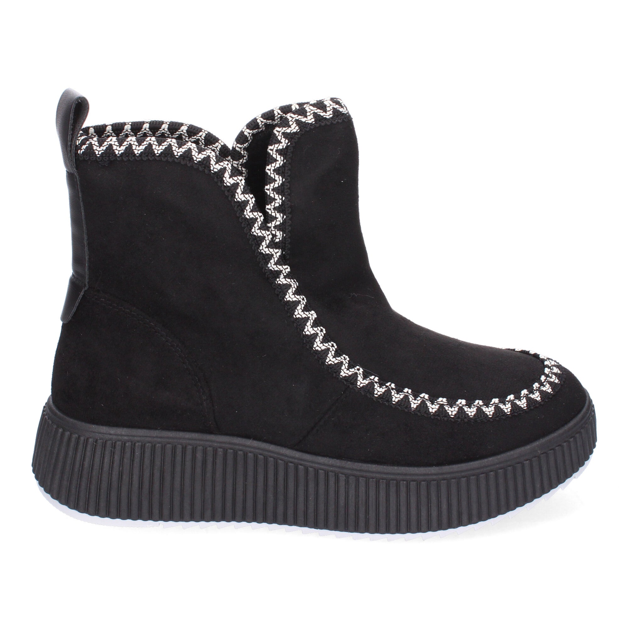 Botines negros con detalle interior