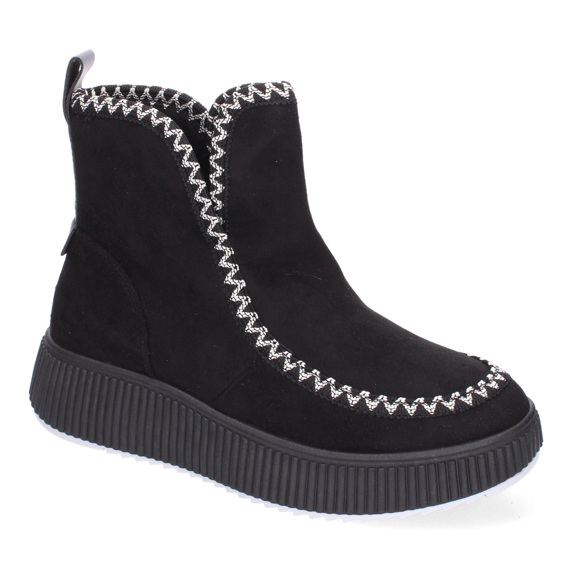 Botines negros con detalle interior