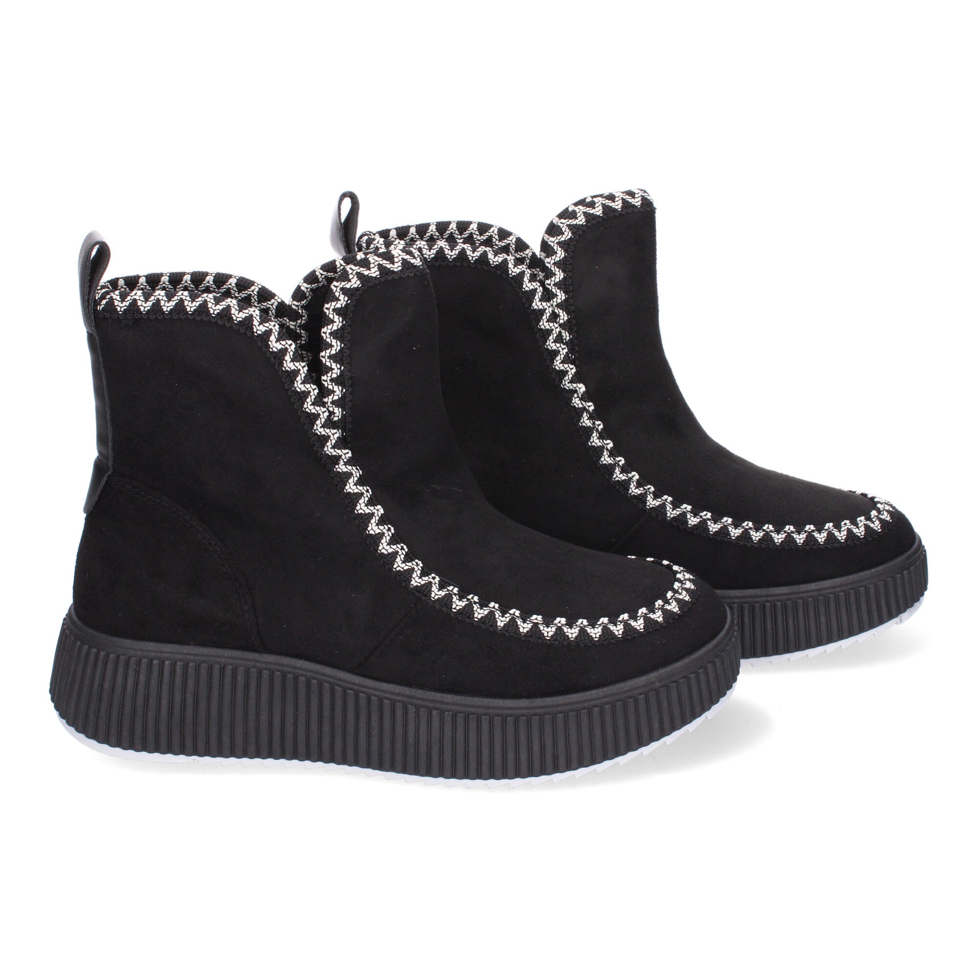 Botines negros con detalle interior