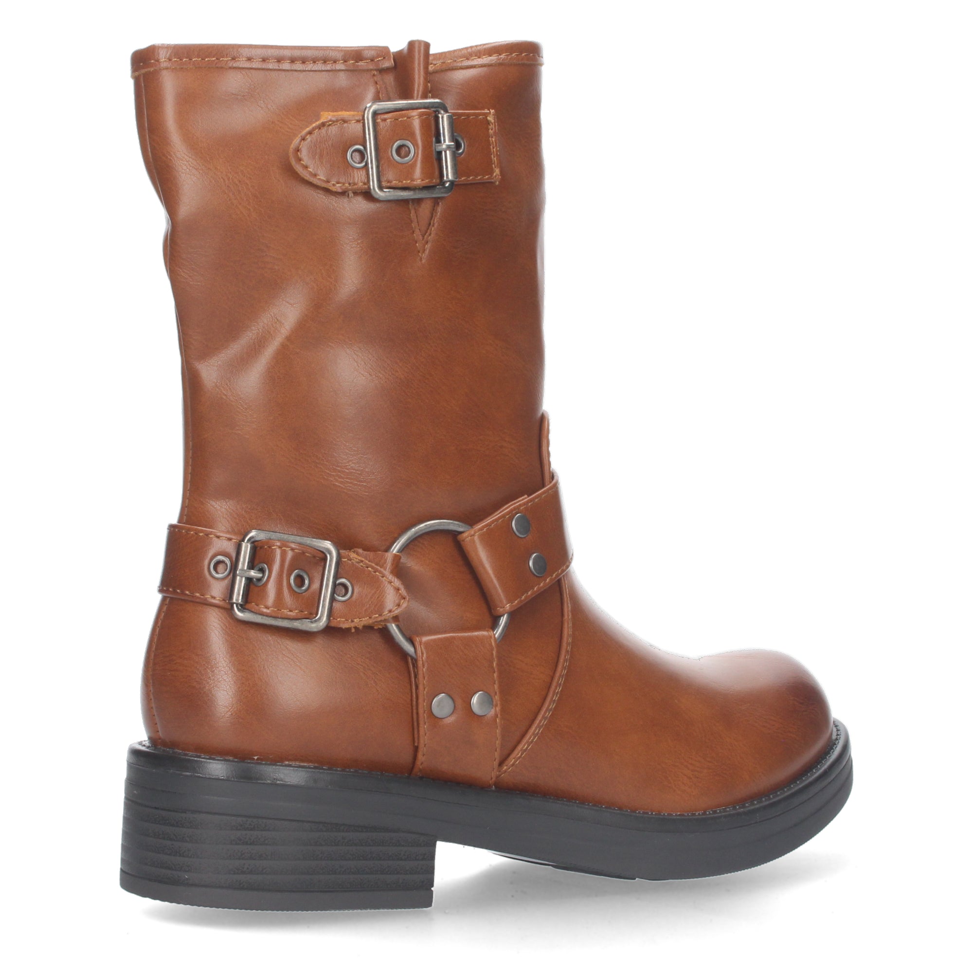 Botin camel con adorno hebillas