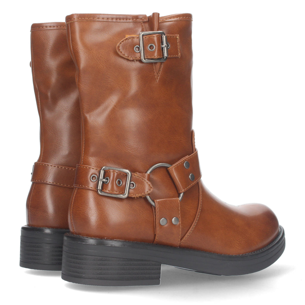 Botin camel con adorno hebillas