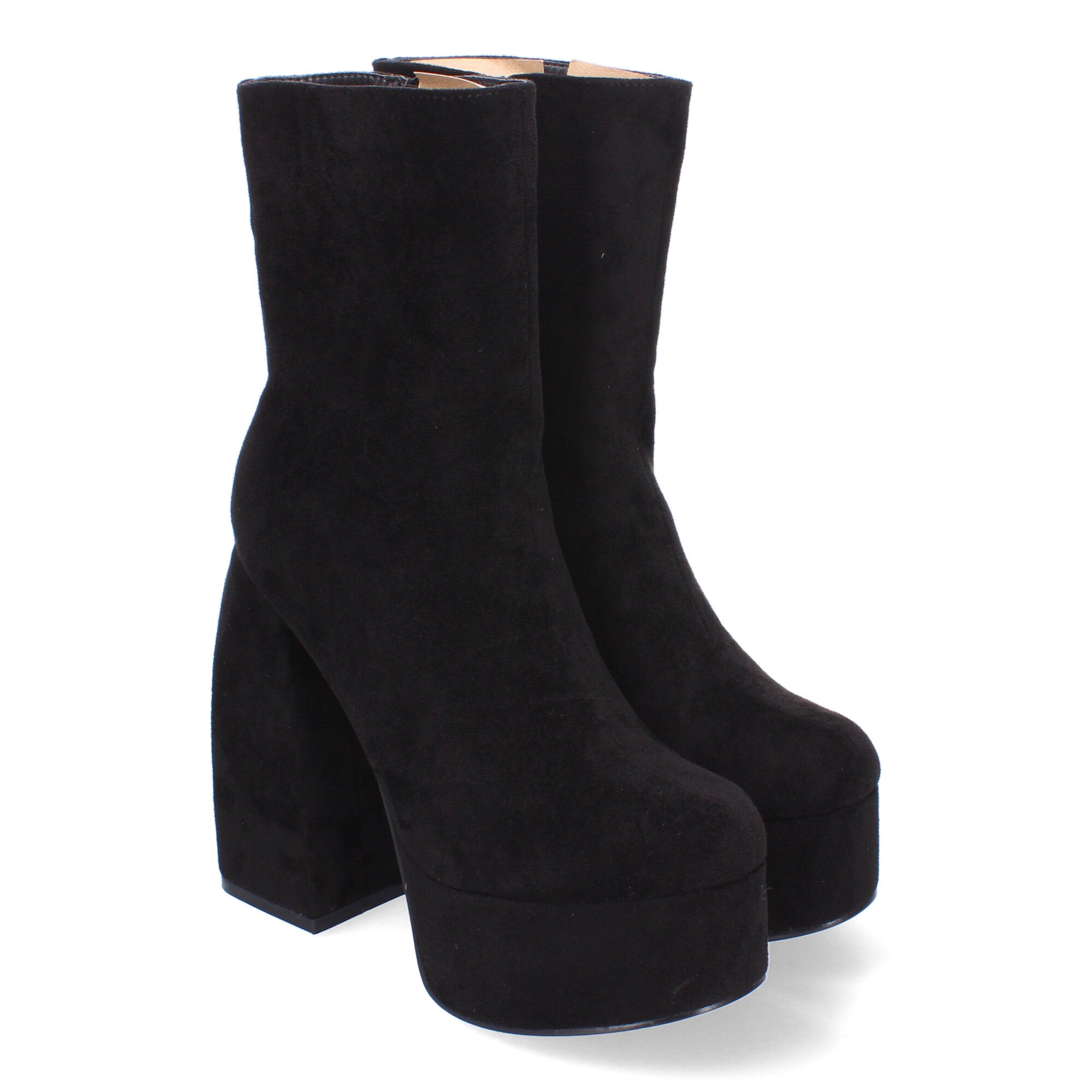 Bota de Tacón para Mujer con Calados en la Caña y Cremallera