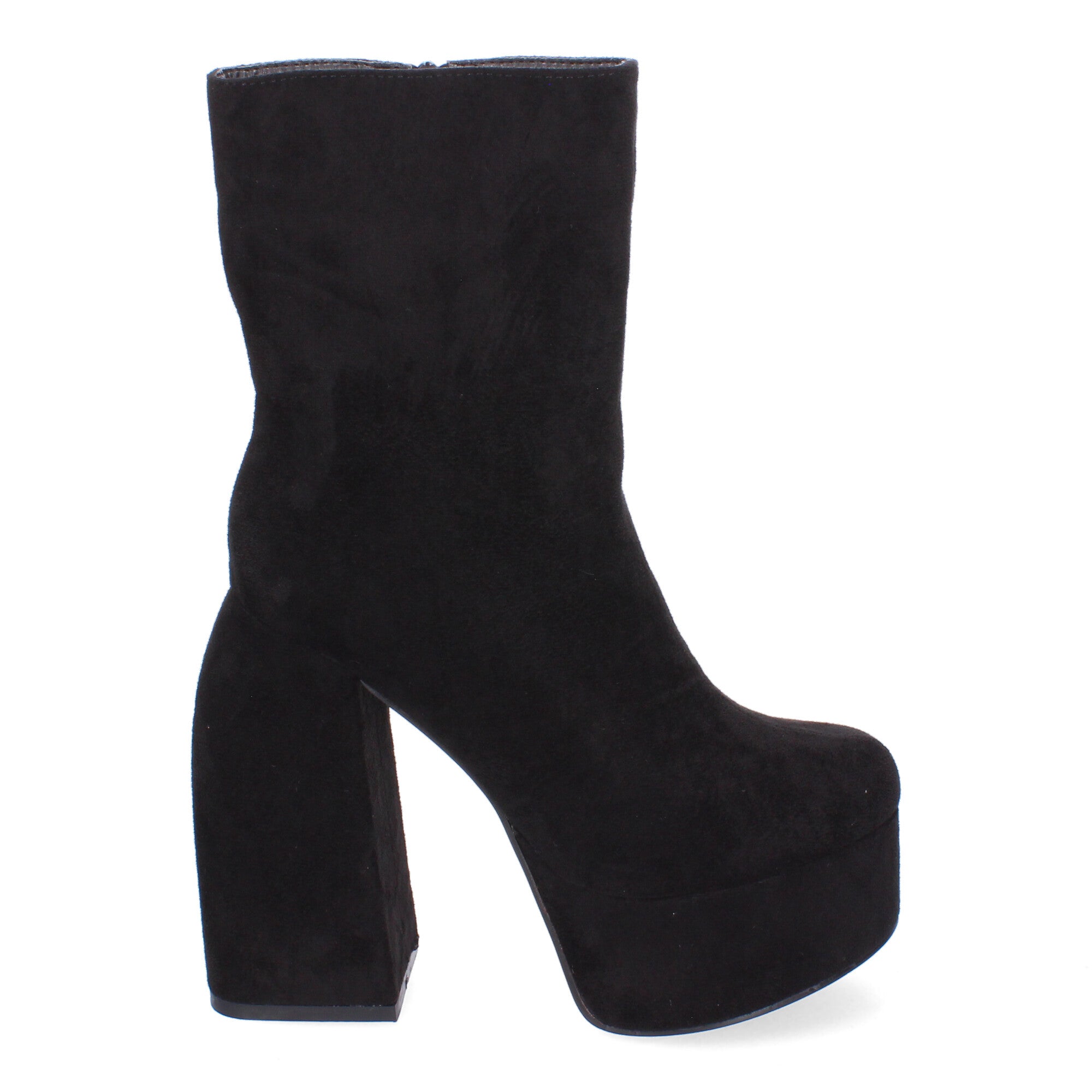 Bota de Tacón para Mujer con Calados en la Caña y Cremallera