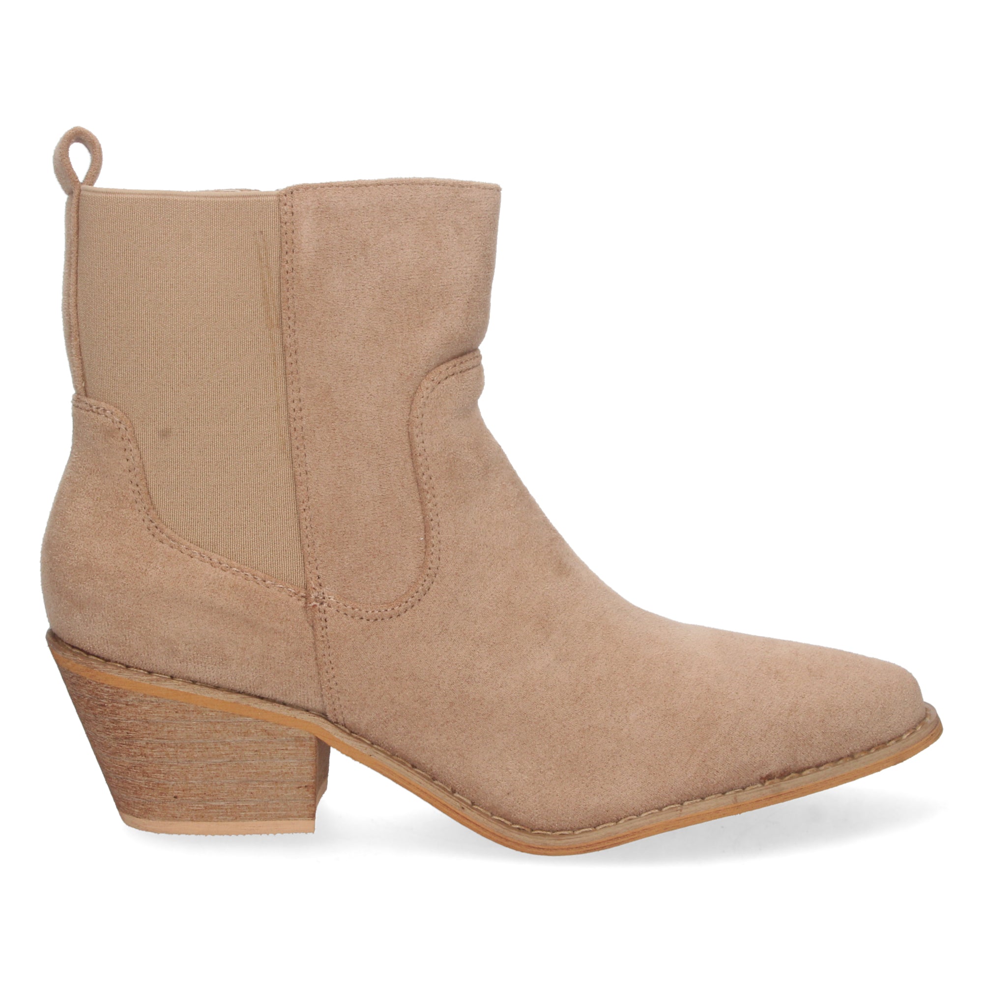 Botin marrón con estampado liso