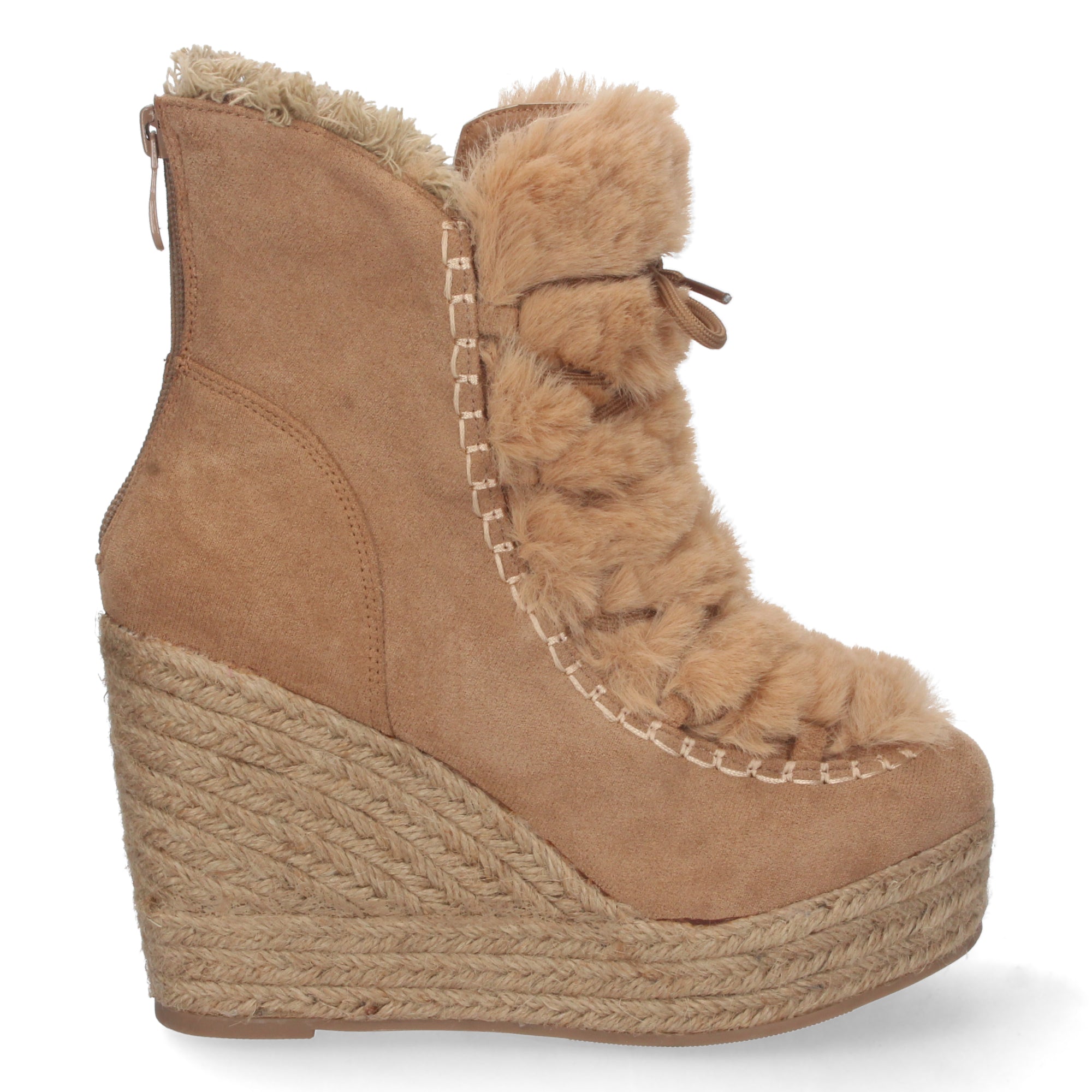 Botines marrones forrados en yute
