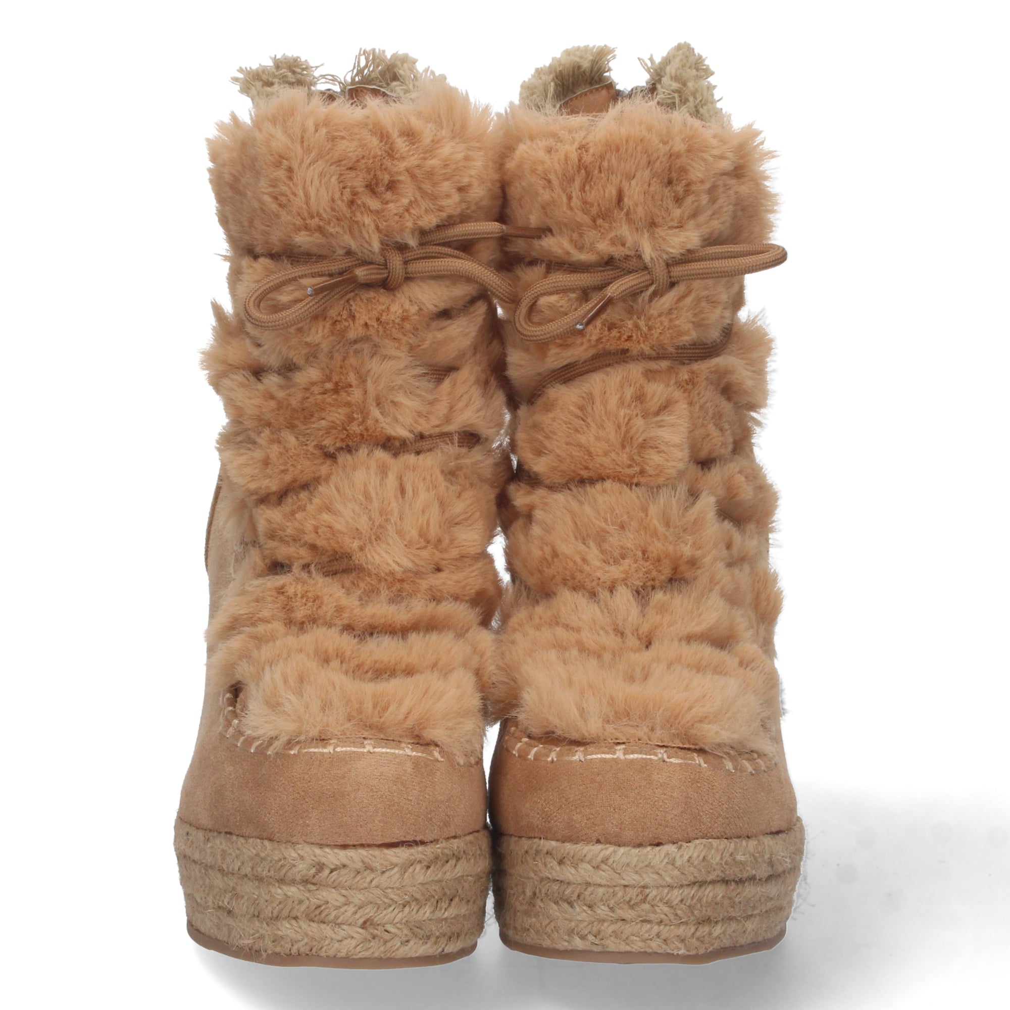 Botines marrones forrados en yute