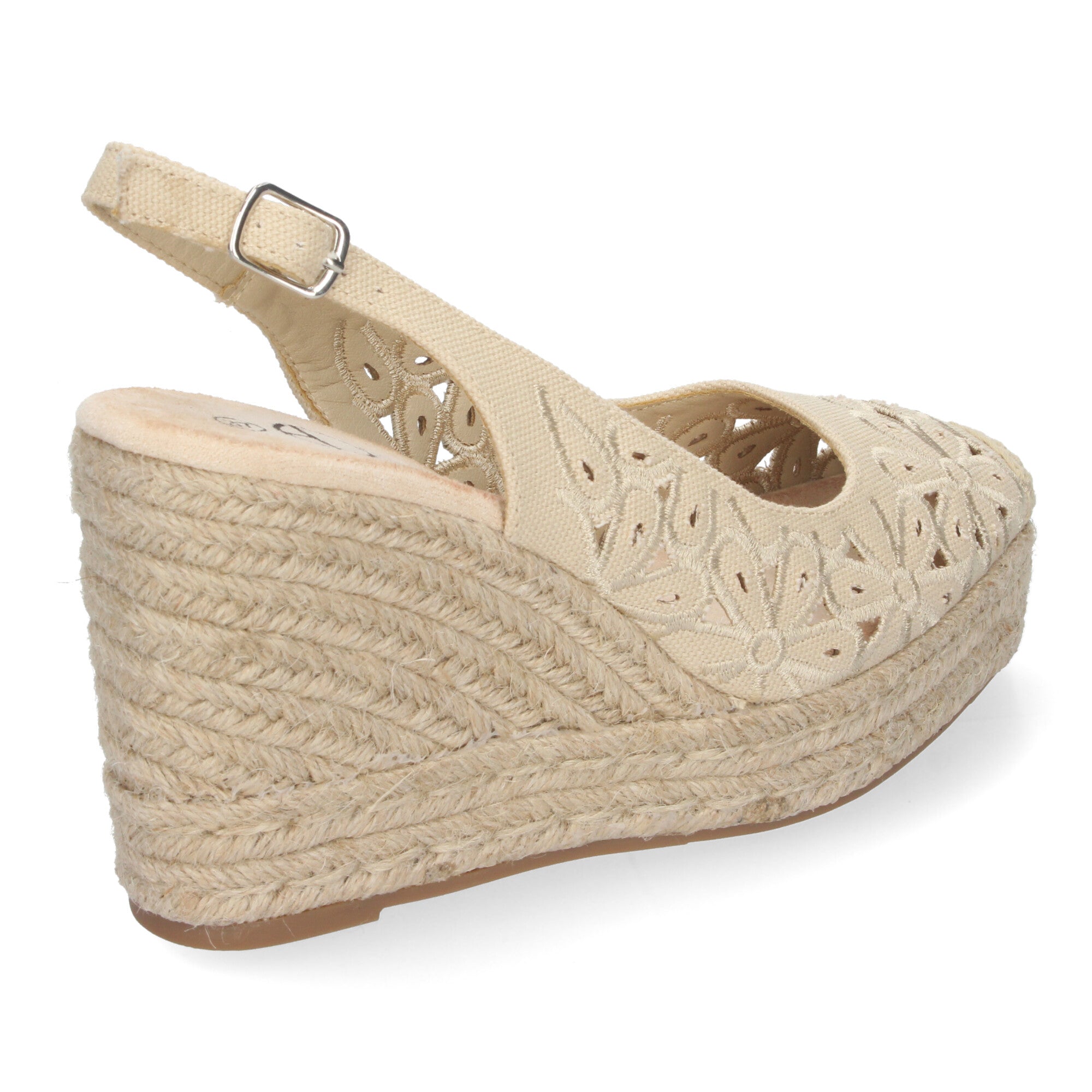 Sandalias de Cuña para Mujer con Detalles de Flores y Hebilla Ajustable