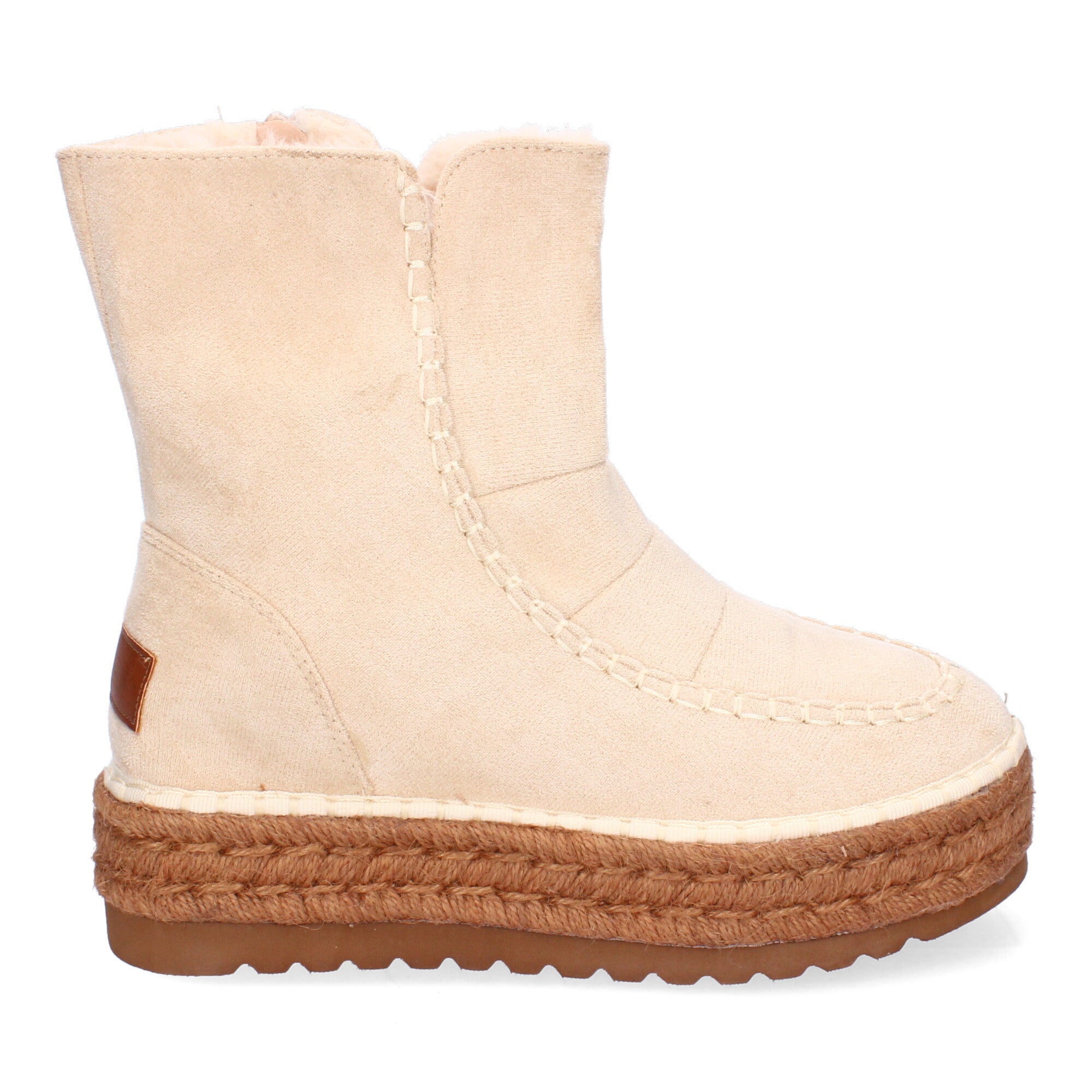Botin beige con pelo interior