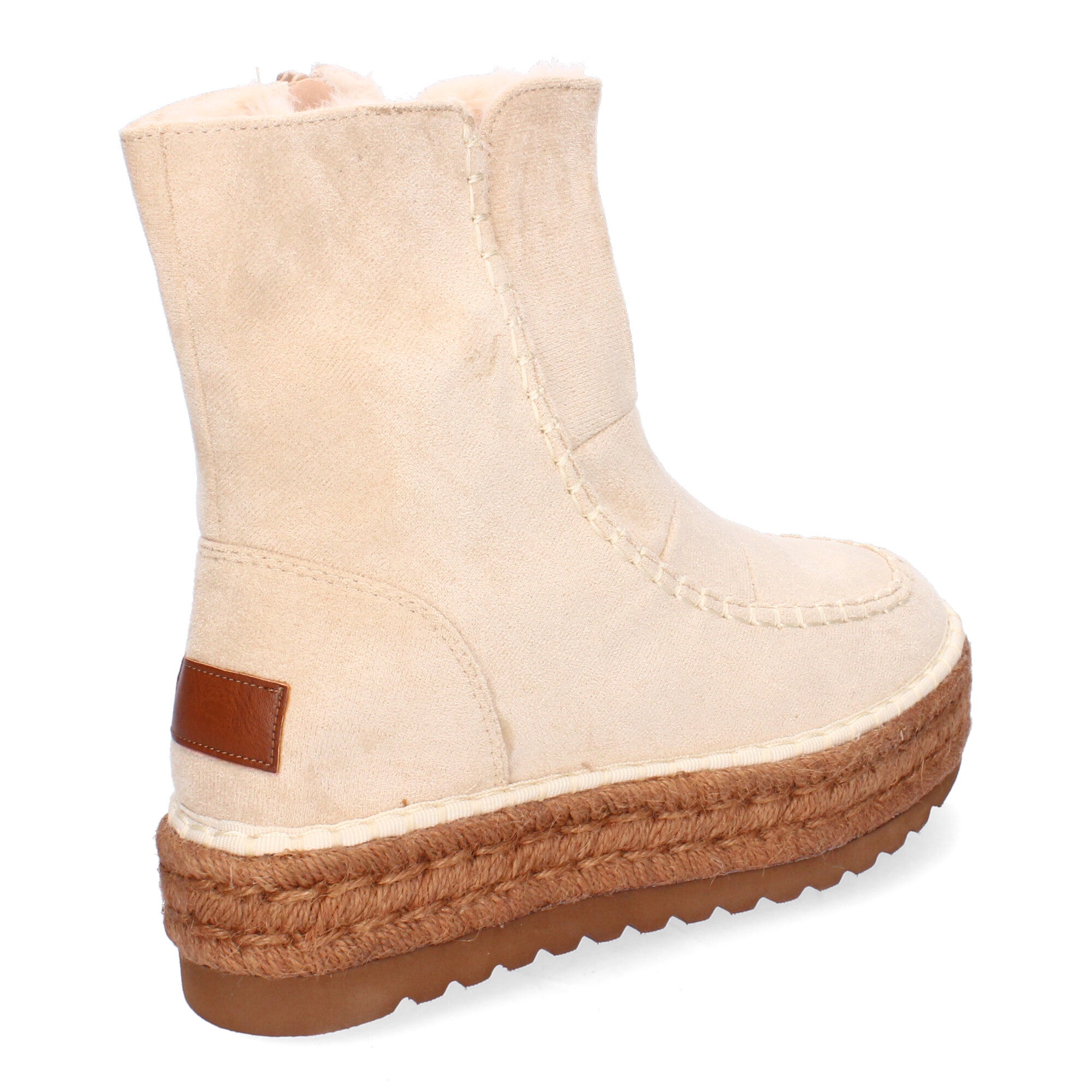 Botin beige con pelo interior
