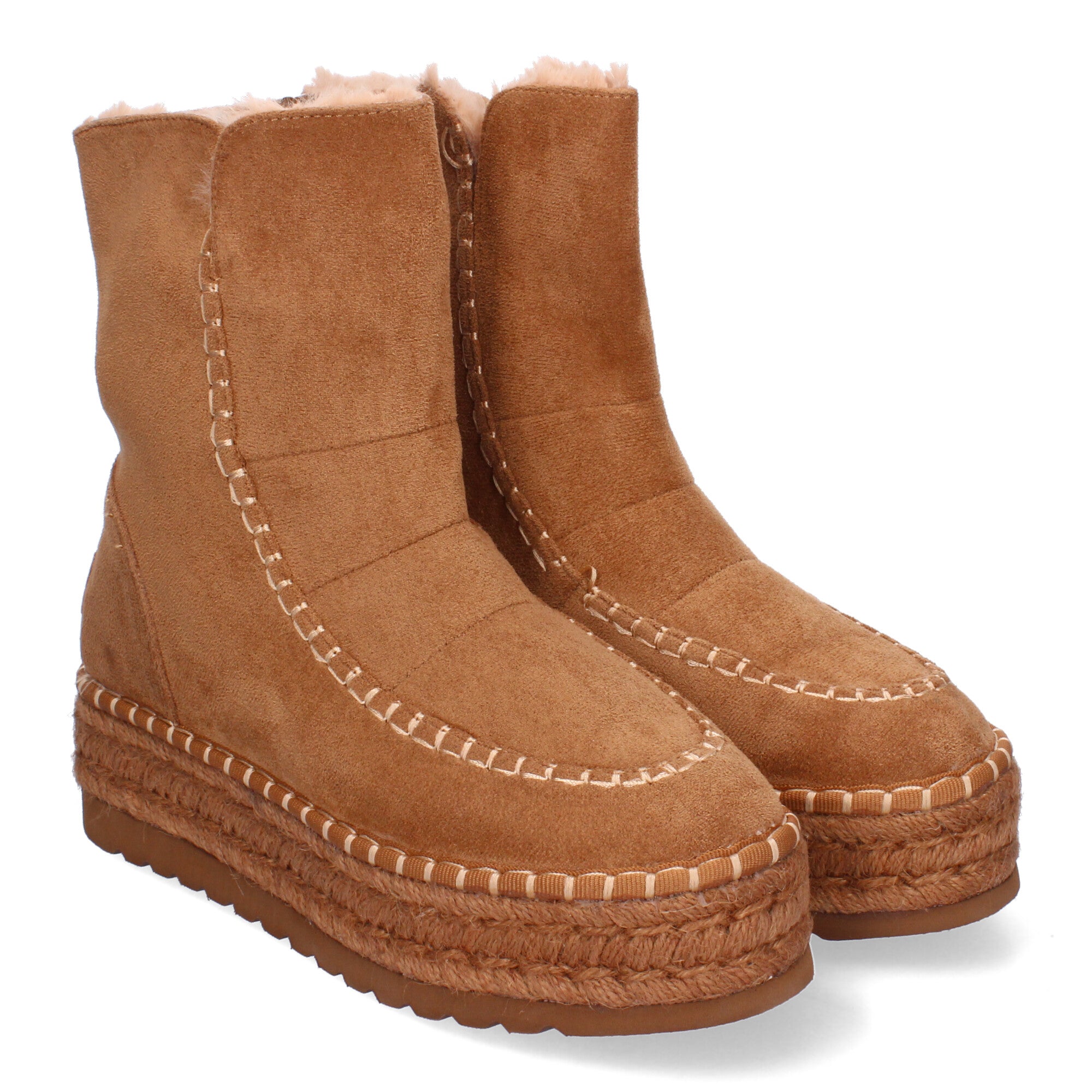 Botin camel con pelo interior