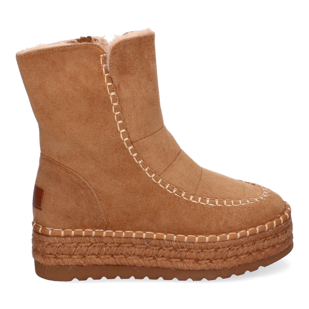 Botin camel con pelo interior