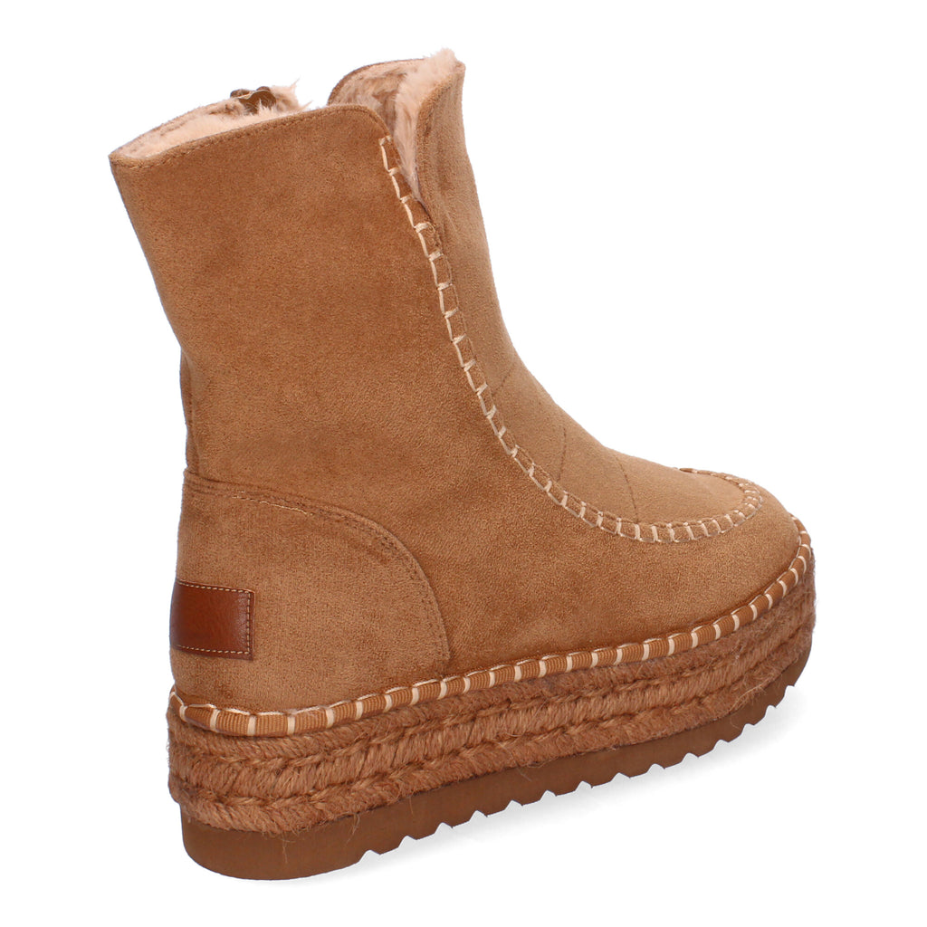 Botin camel con pelo interior