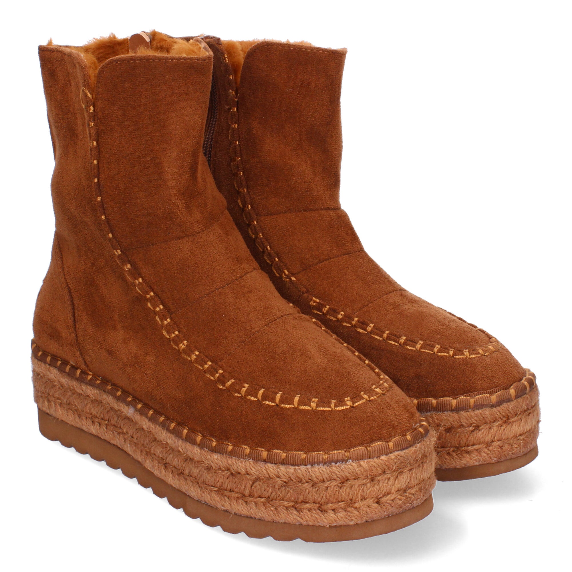 Botin marrón con pelo interior