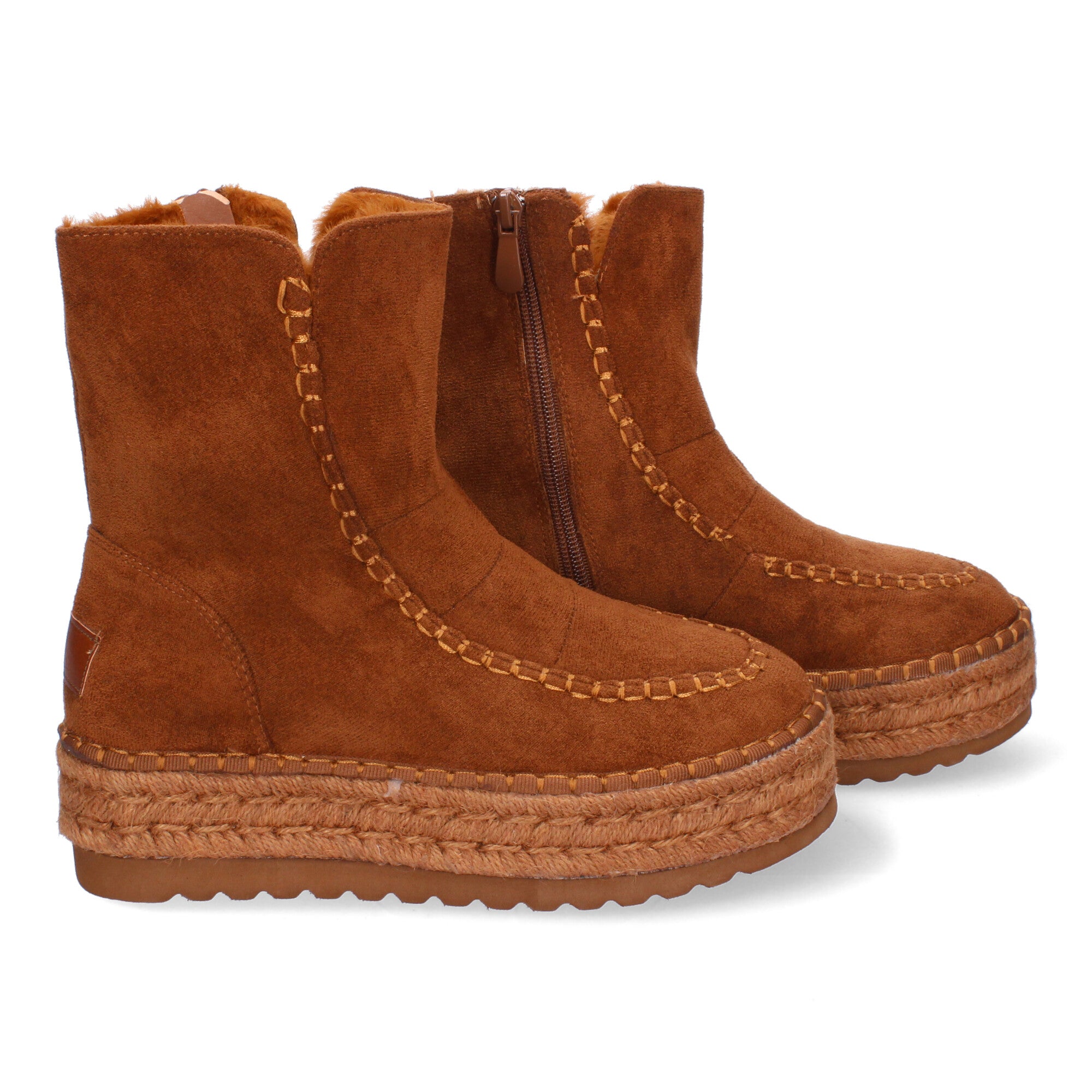 Botin marrón con pelo interior