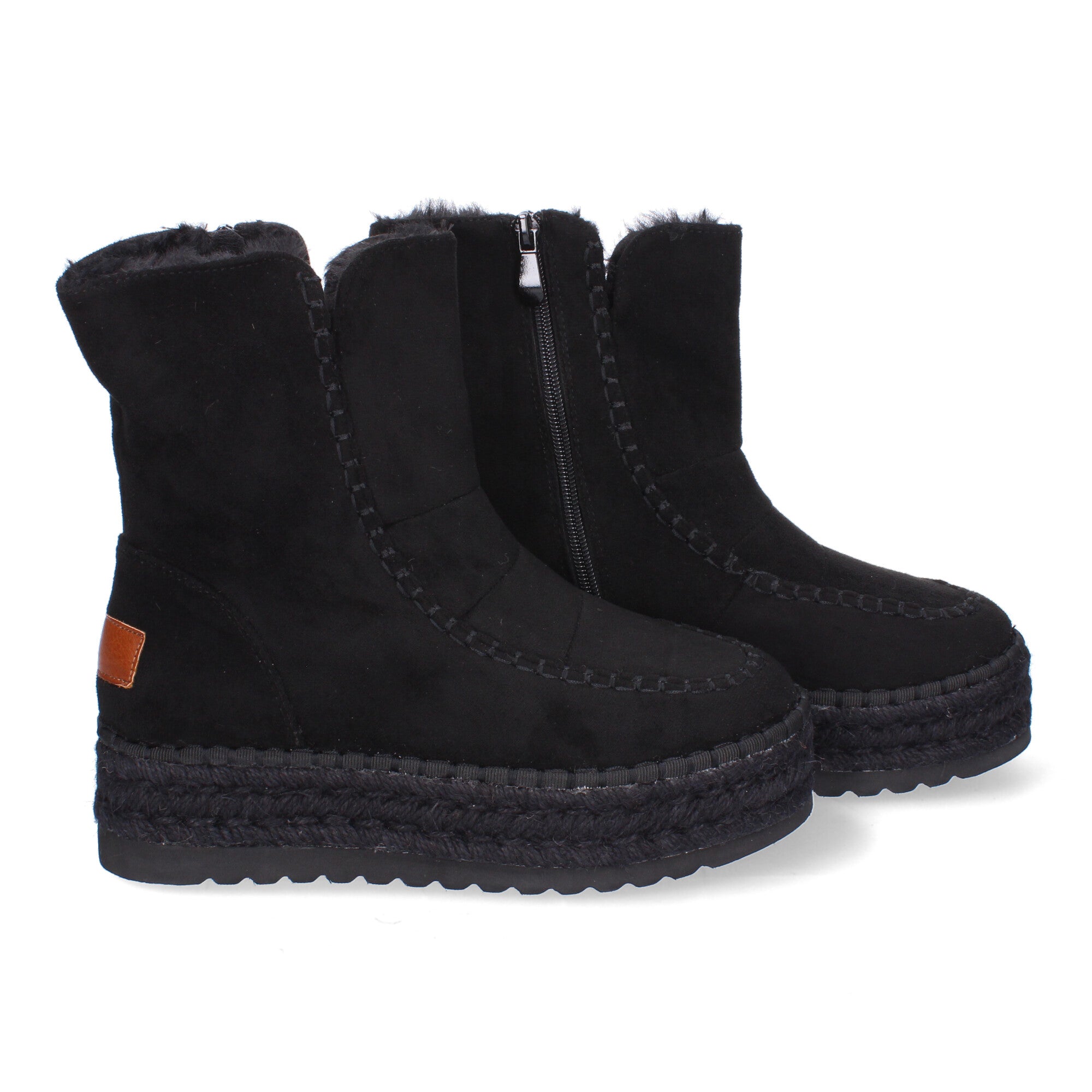Botines negros con pelo interior