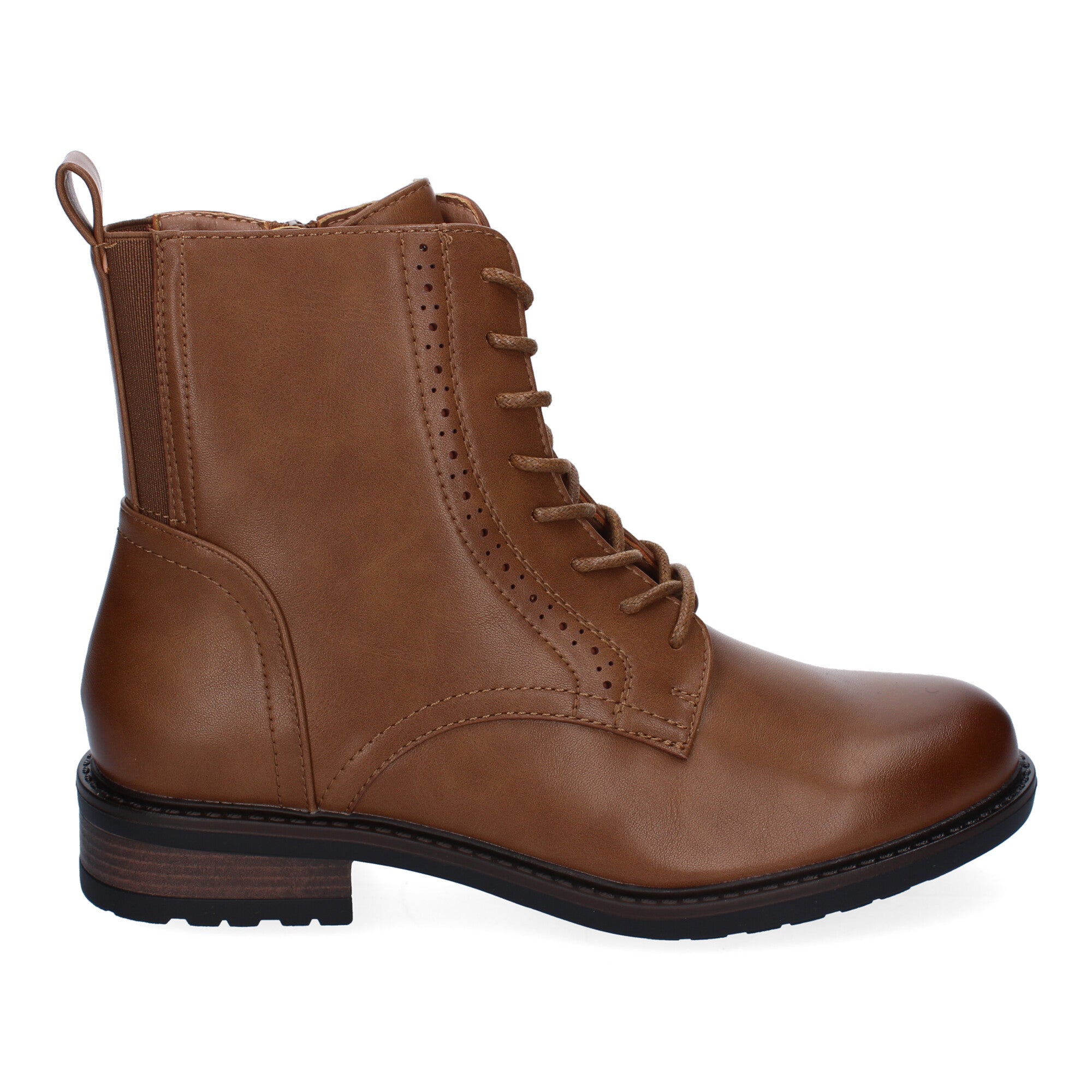 Botines marrones con cierre cordones