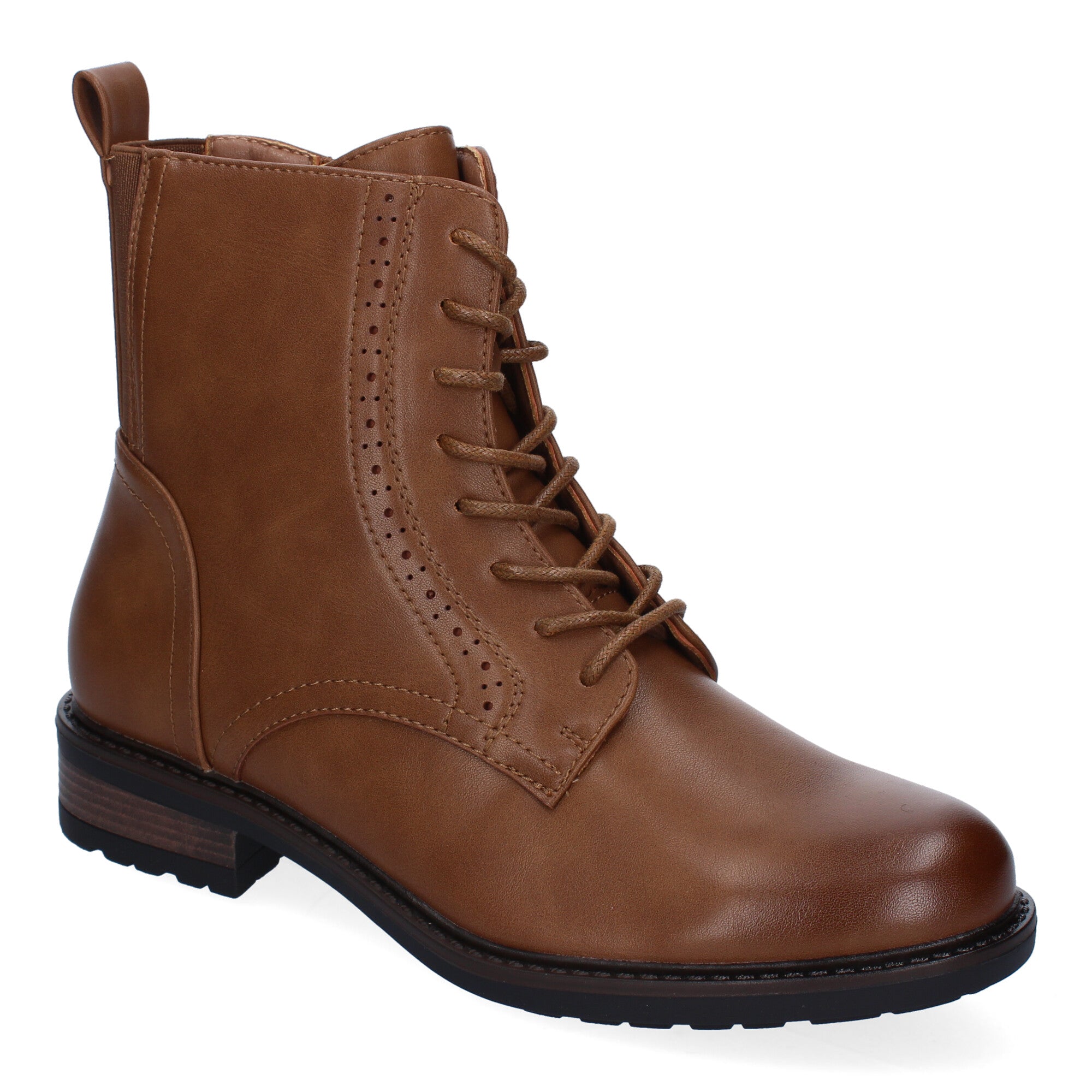 Botines marrones con cierre cordones