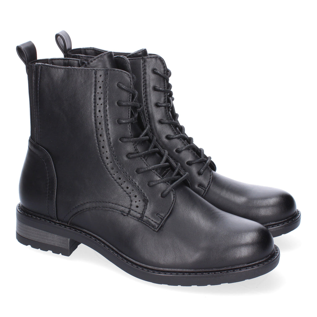 Botines negros con cierre cordones