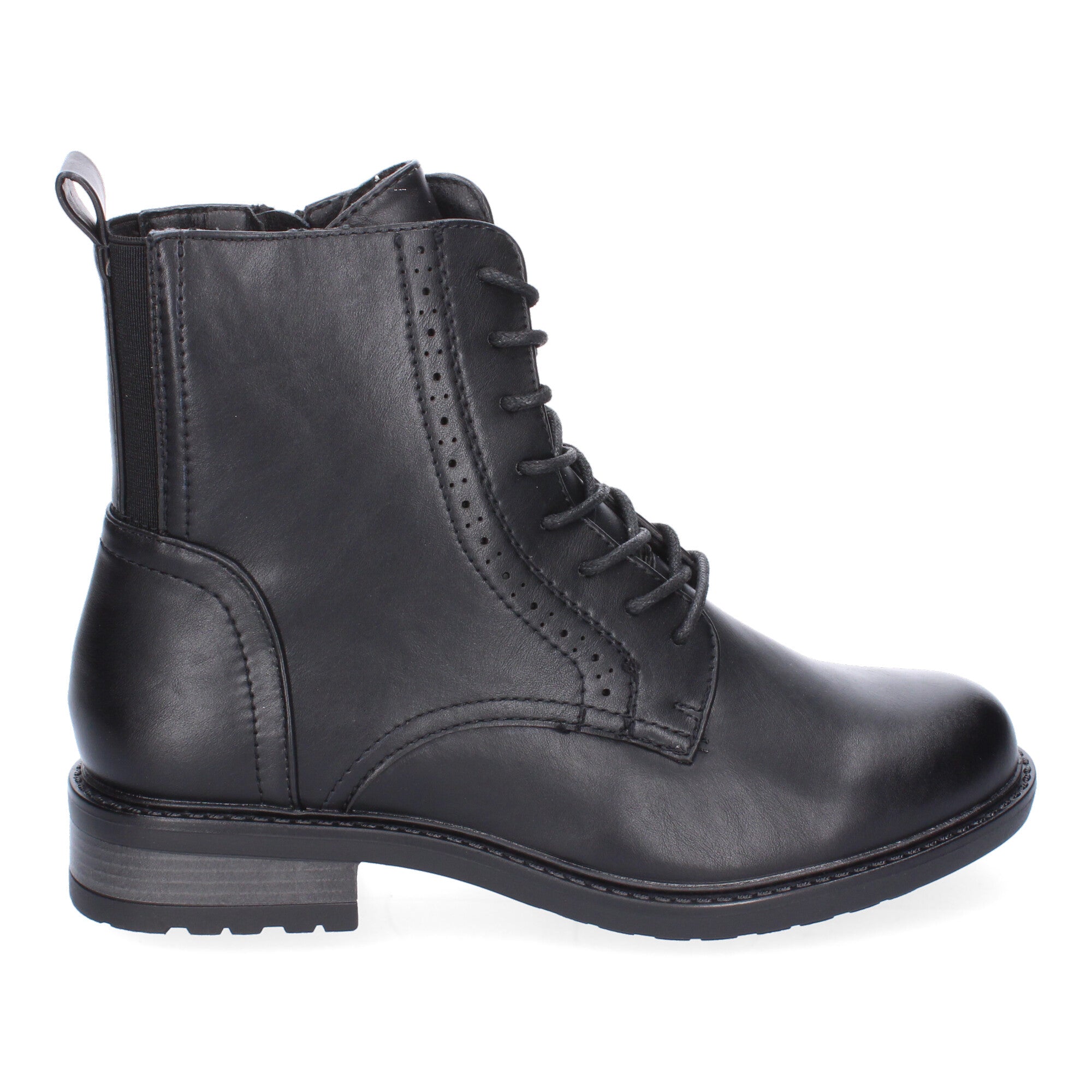 Botines negros con cierre cordones