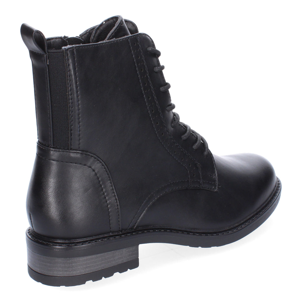 Botines negros con cierre cordones