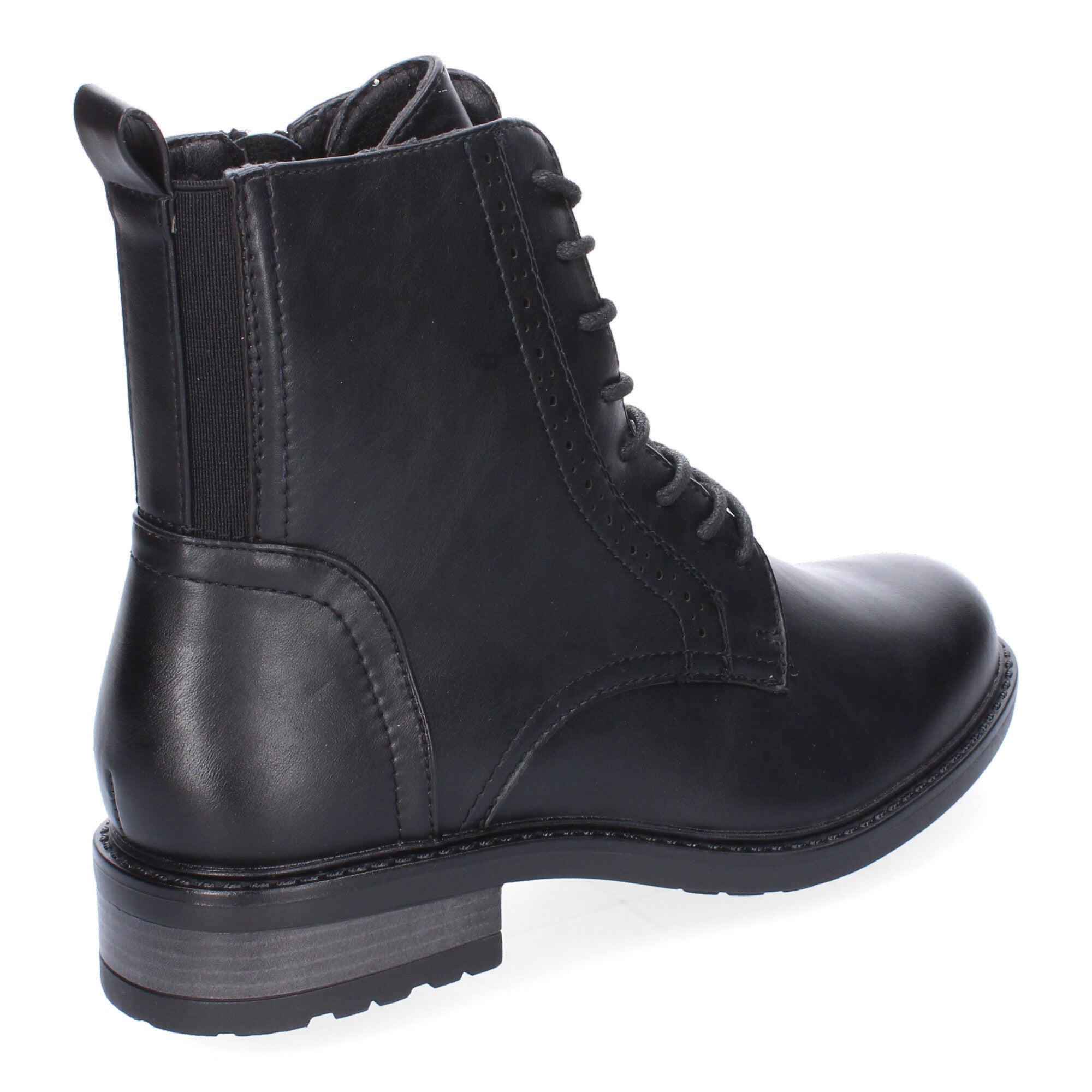 Botines negros con cierre cordones