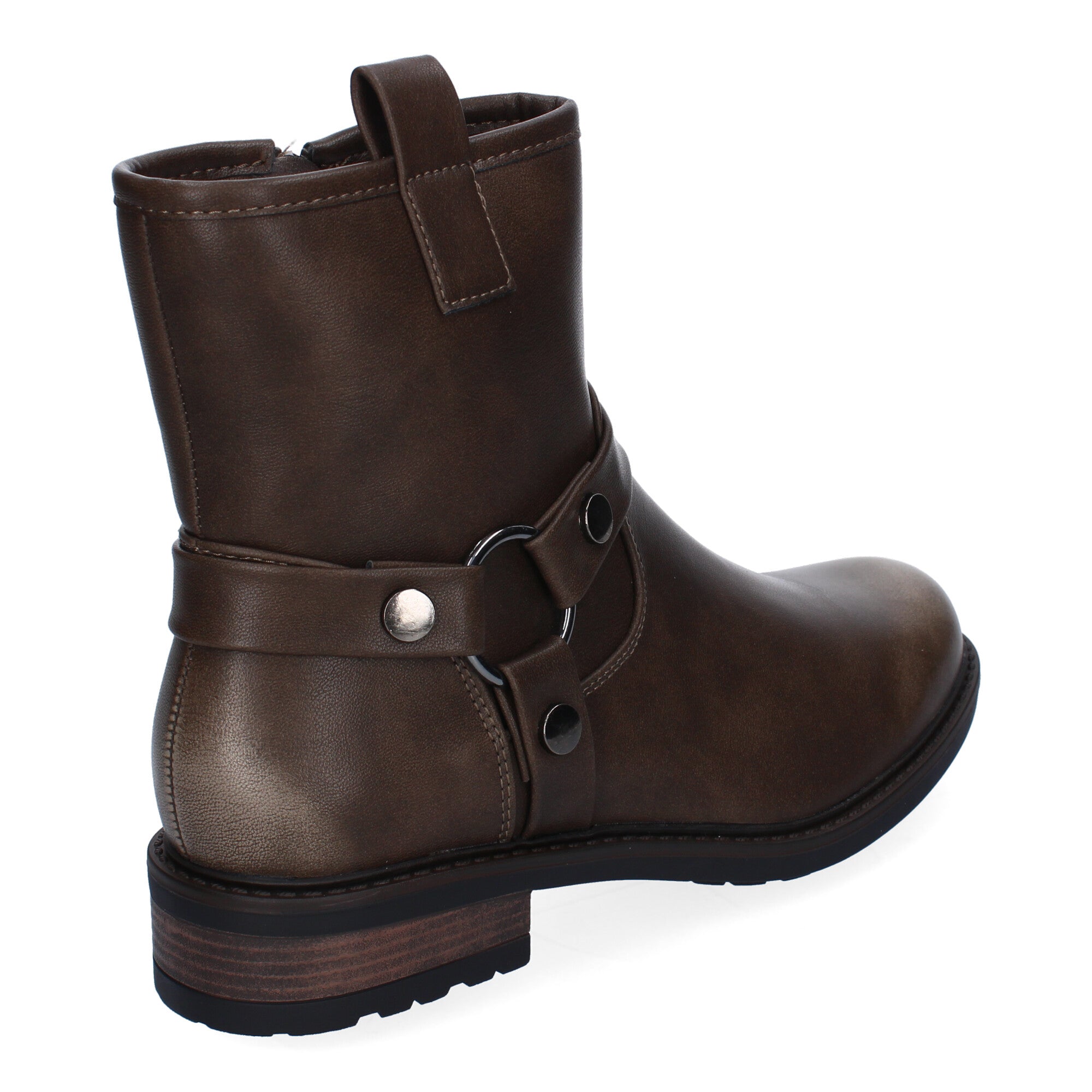 Botines moteros cafe