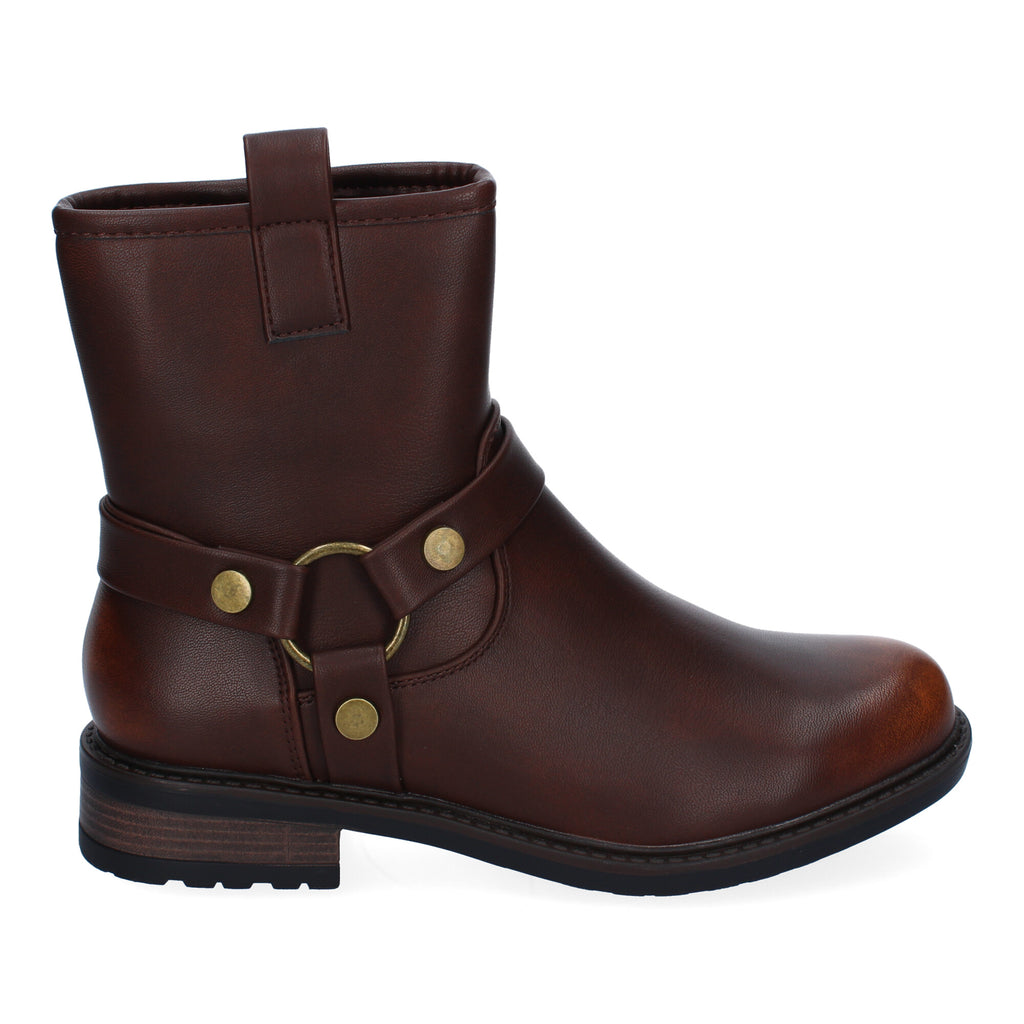 Botines moteros en marrón