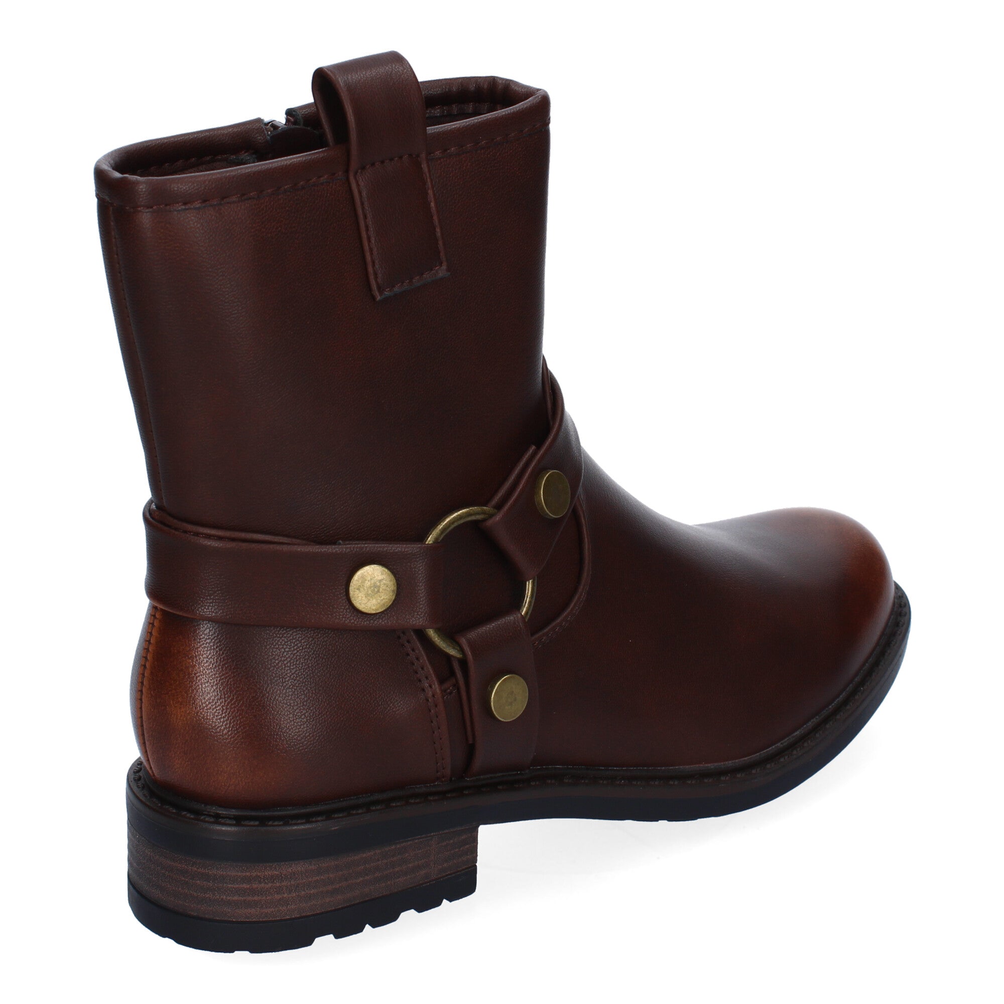 Botines moteros en marrón