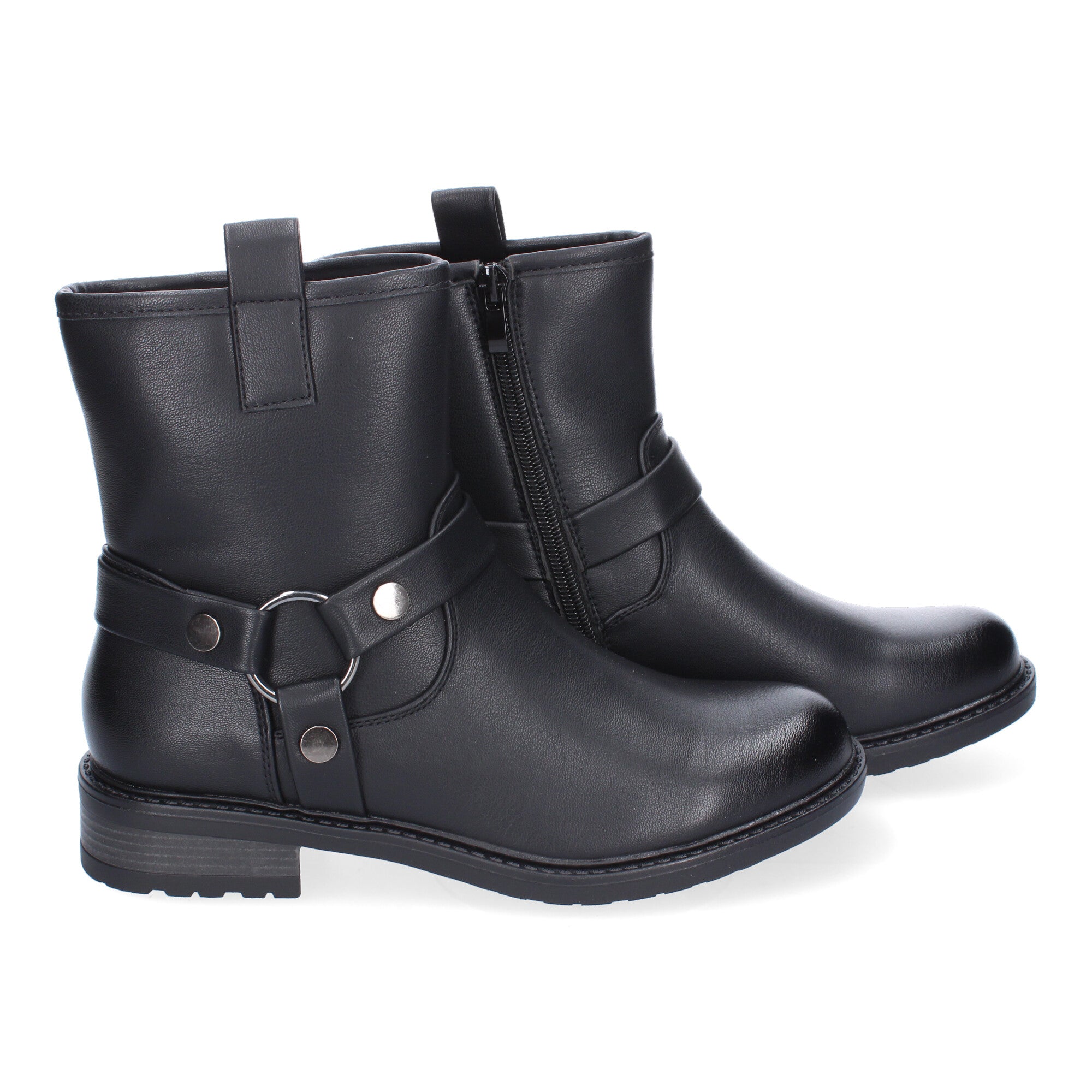 Botines moteros en negro