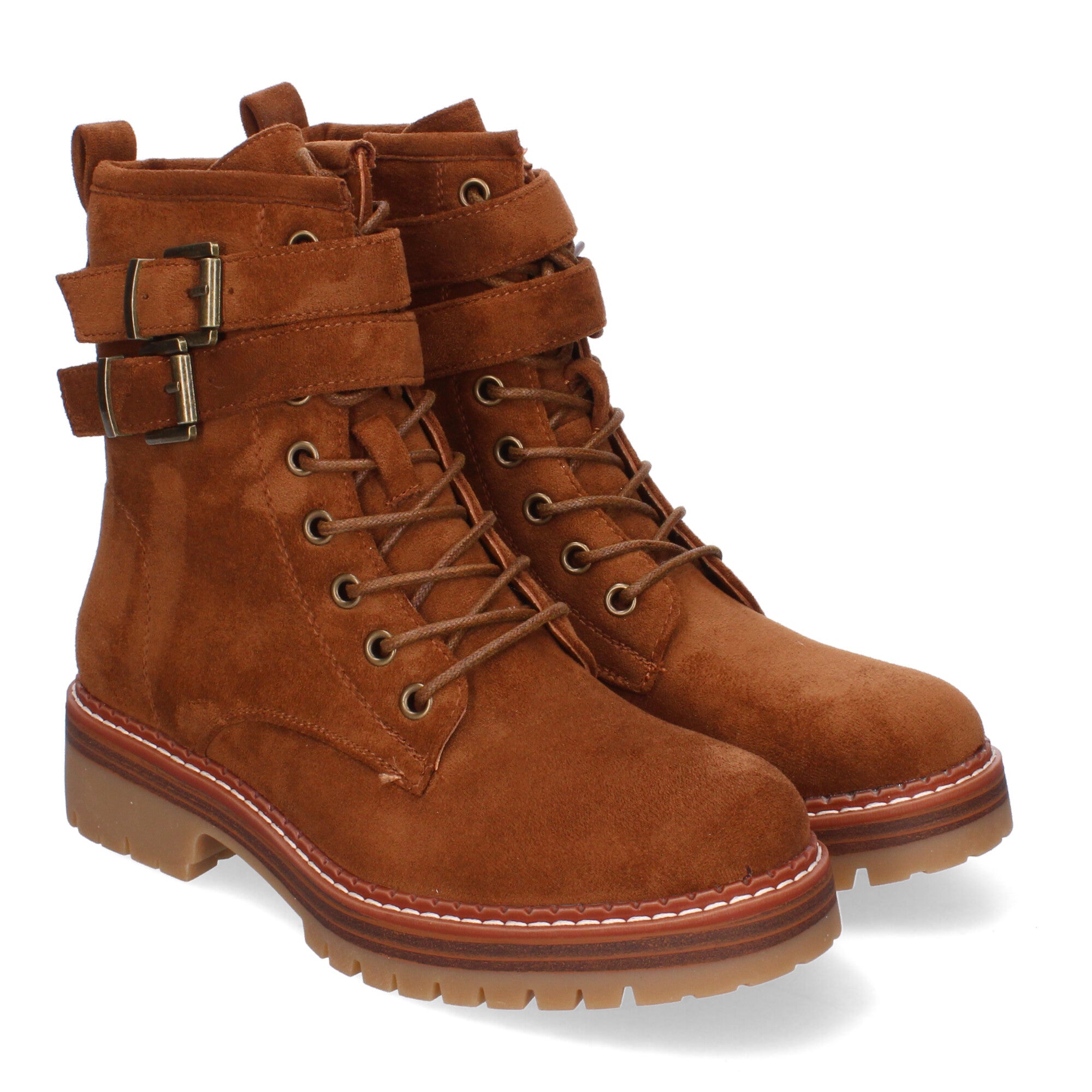 Botas para Mujer Cómodas y Elegantes con Hebillas y Suela Dentada