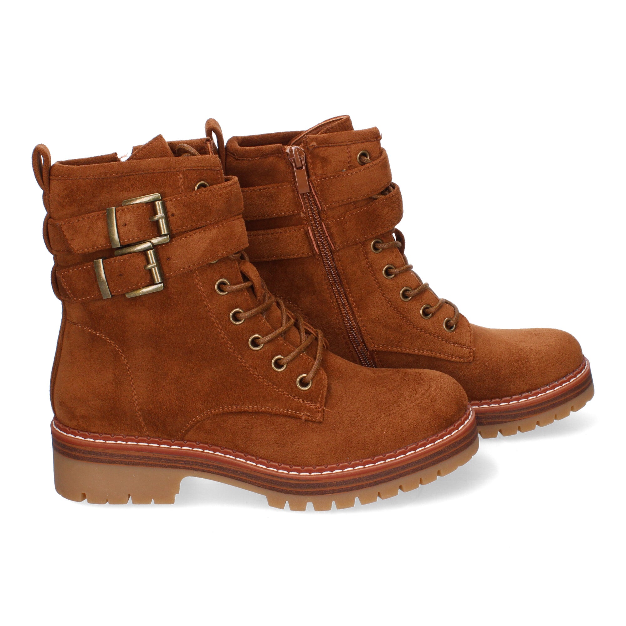 Botas para Mujer Cómodas y Elegantes con Hebillas y Suela Dentada