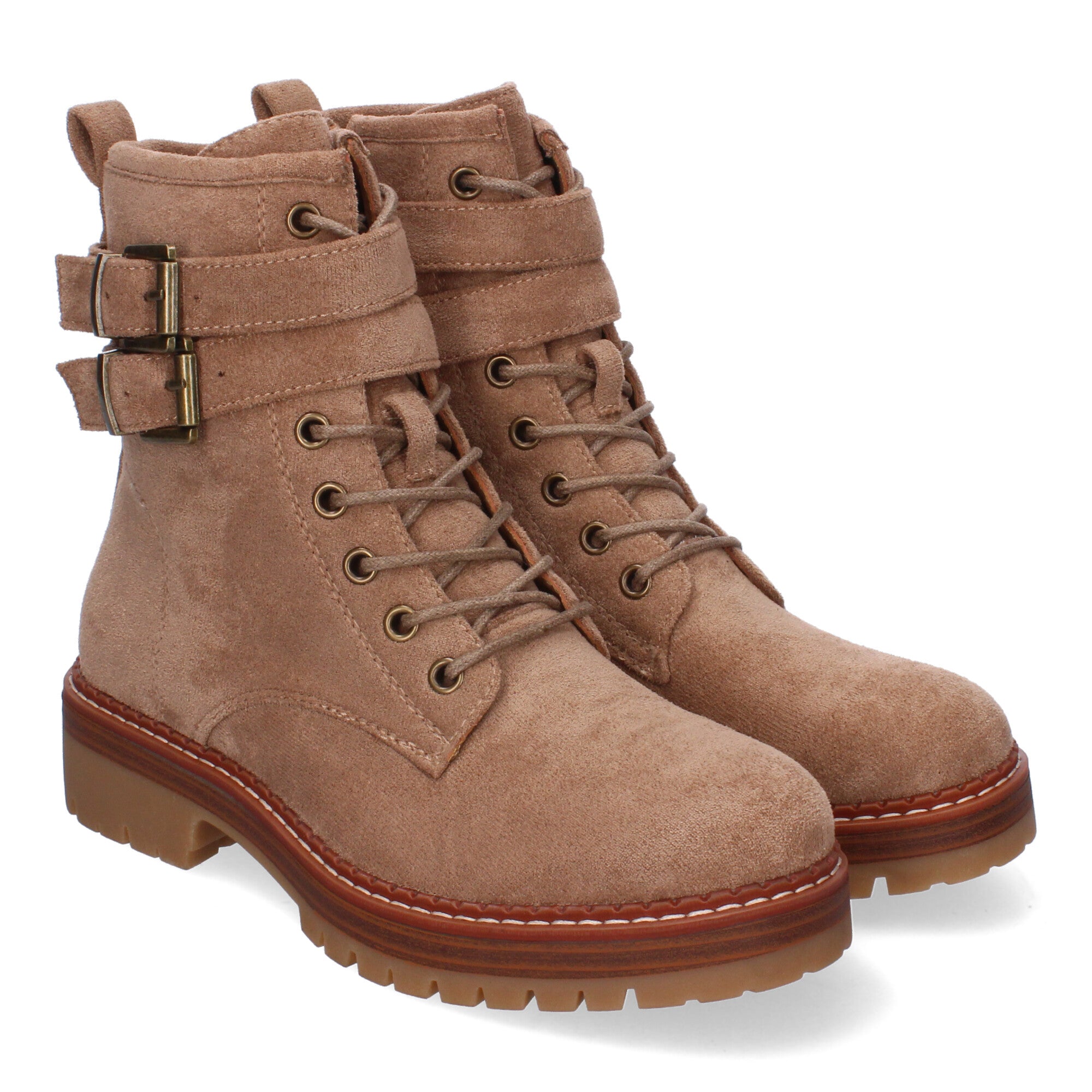 Botas para Mujer Cómodas y Elegantes con Hebillas y Suela Dentada